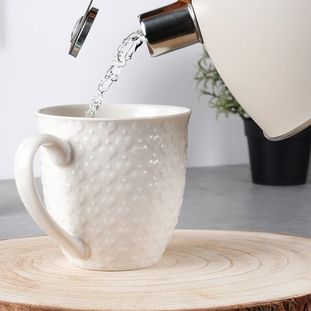 Keramisk Mugg med Hjärtan - Perfekt för Alla Tillfällen