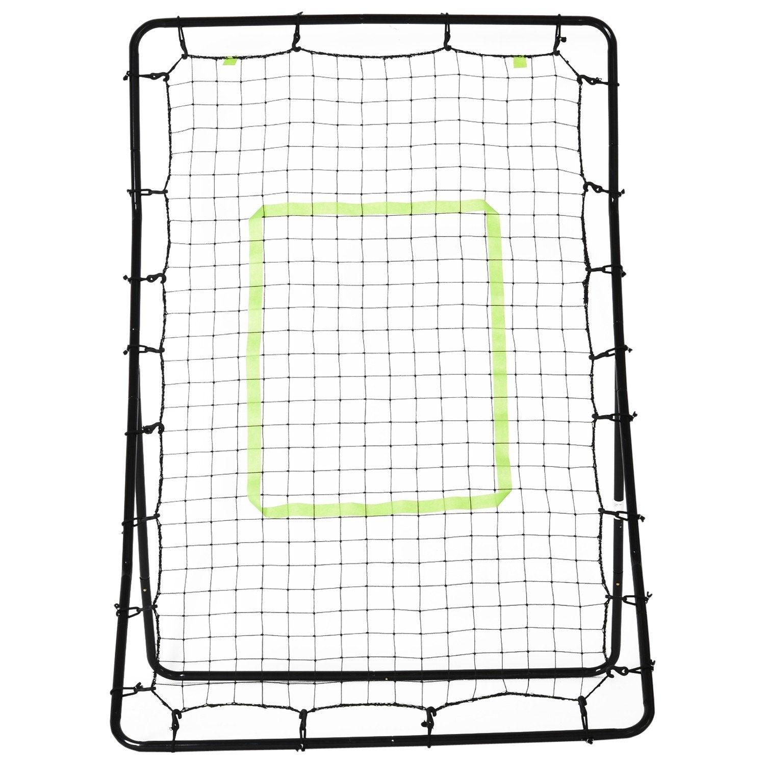 Kickback Rebounder Goal Rebound Wall Net, Stål+Pe, 75X126Cm, Träningshjälp För Fotboll, Svart