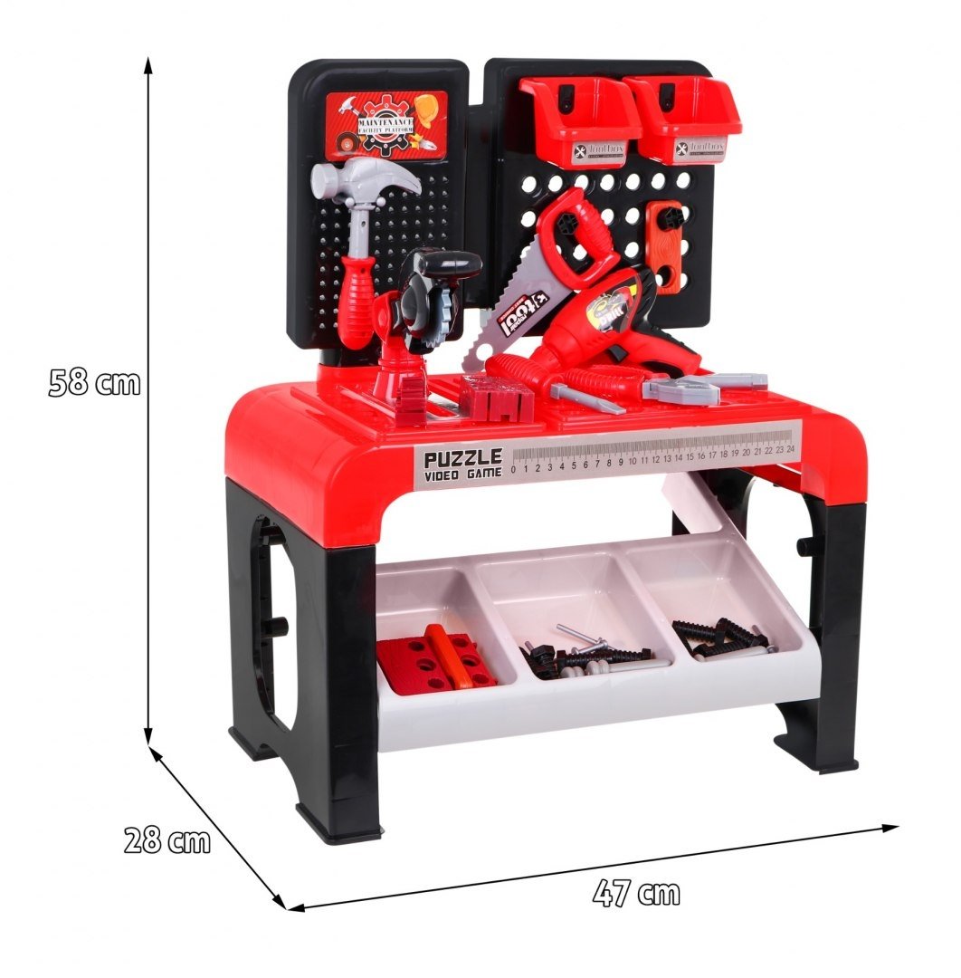 Kids Handyman Tool Set med arbetsbänk - 46 delar