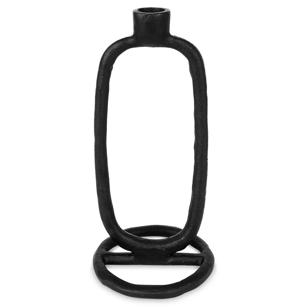 Klassisk Svart Ljusstake i Aluminium för Långa Ljus