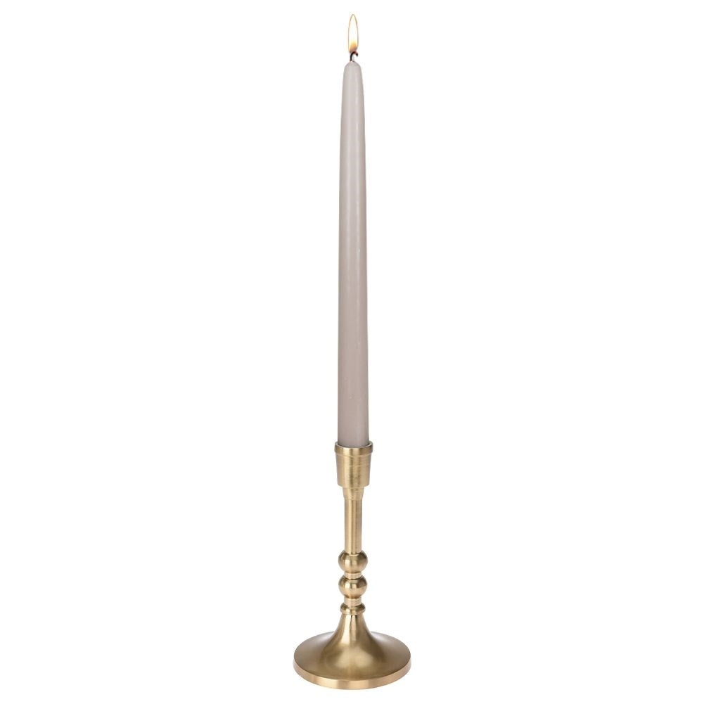 Klassisk gyllene ljusstake för långa ljus i aluminium