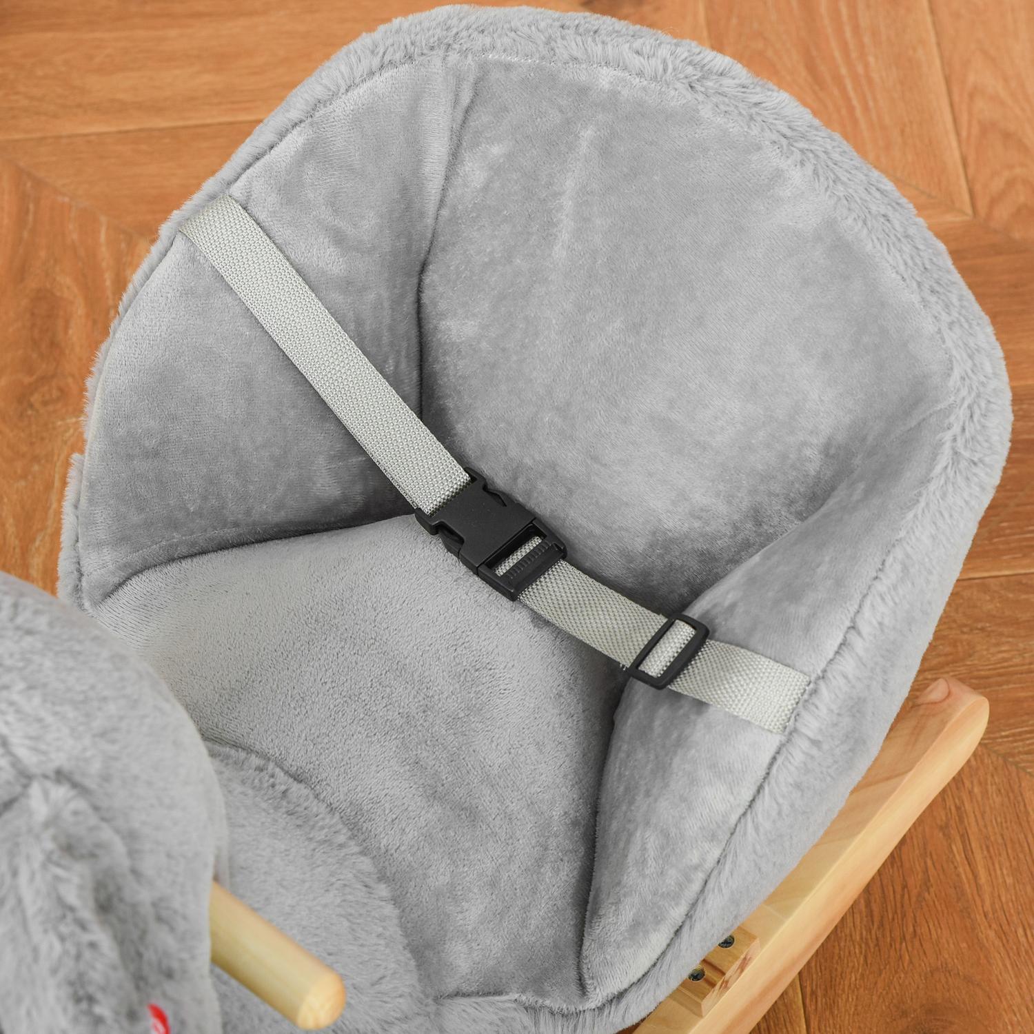 Koala gungleksak för småbarn, grå plysch och trä