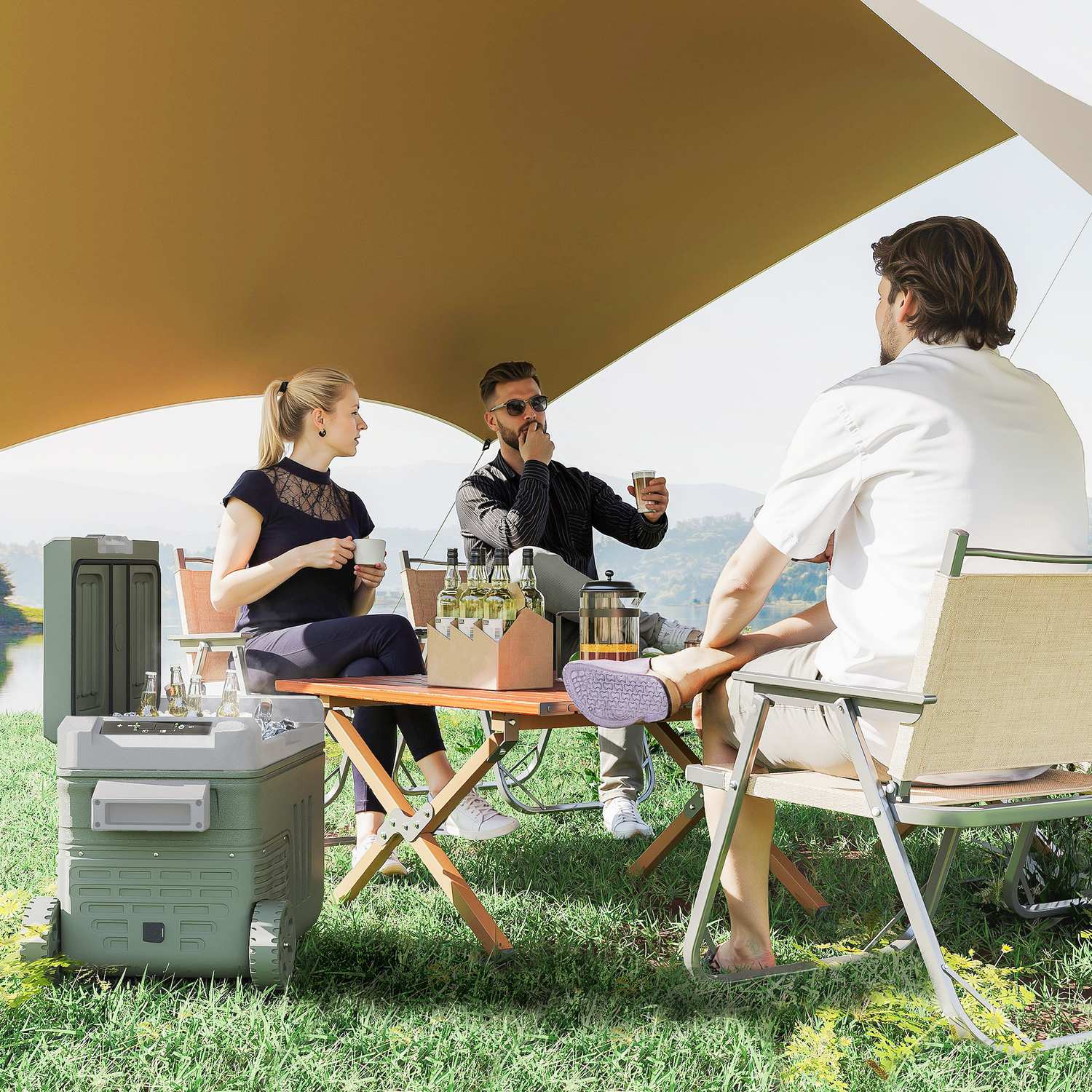 Kompressorkylbox, 33L – Tyst, LED, 12/230V, Grön