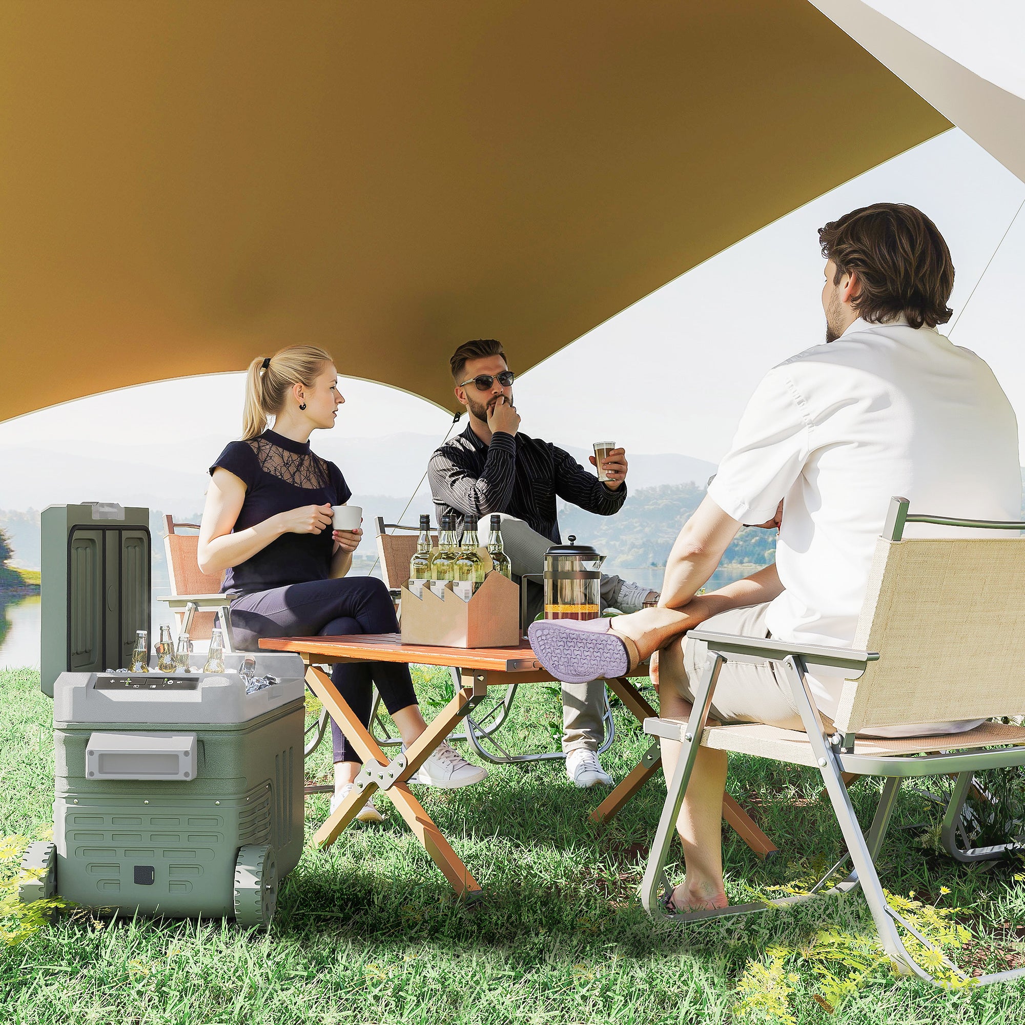 Kompressorkylbox, 33L – Tyst, LED, 12/230V, Grön