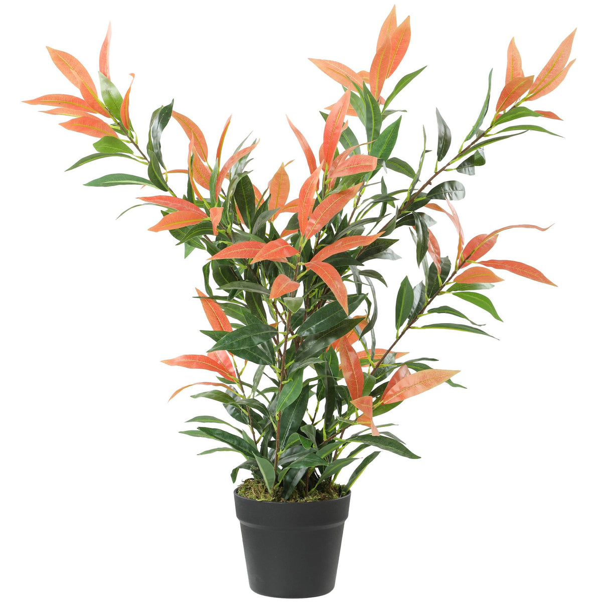 Konstgjord Photinia-växt, 90 cm, 300 blad, justerbara grenar