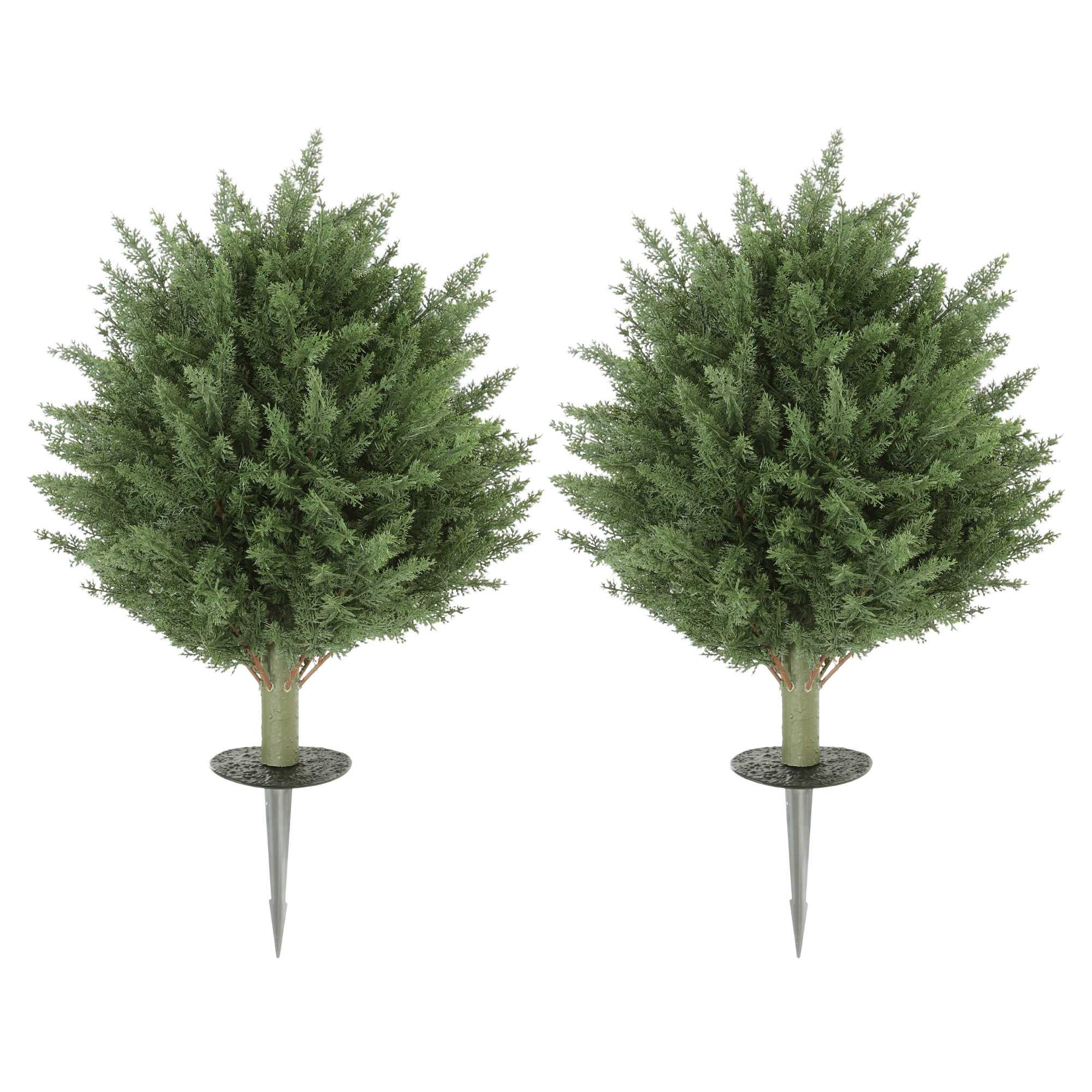 Konstgjorda cypressväxter, UV-resistenta, 2-pack, 40x60 cm