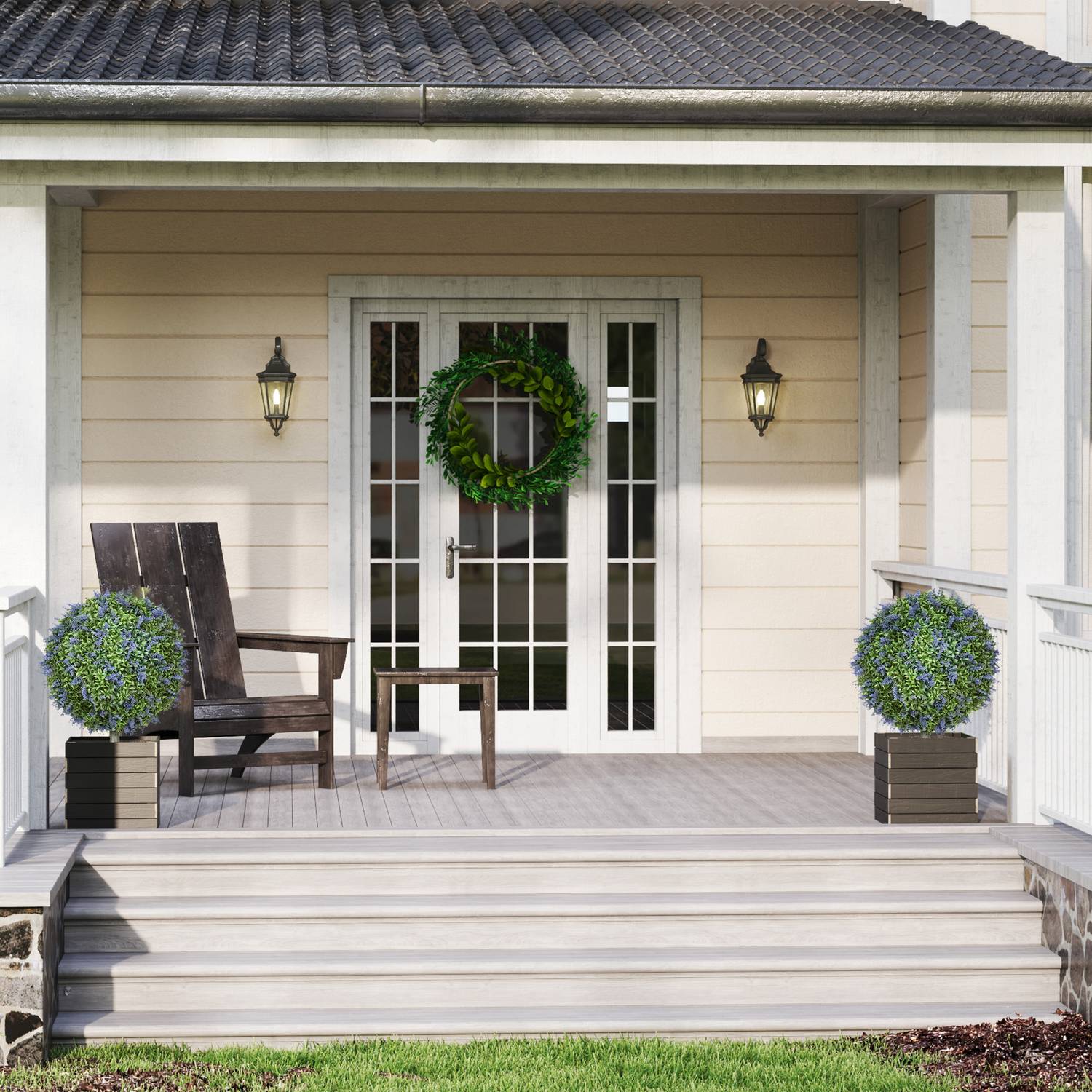 Konstgjorda lavendelväxter 60 cm med UV-skyddsset