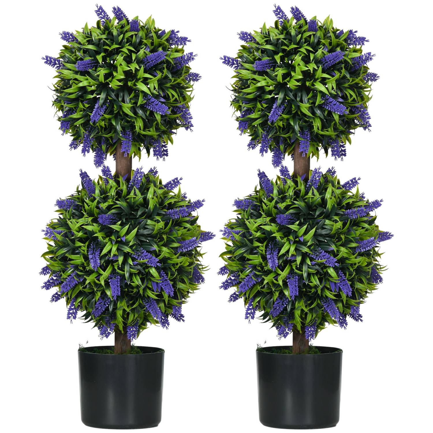 Konstgjorda växter Set om 2 – UV-beständig, 70 cm med lavendel