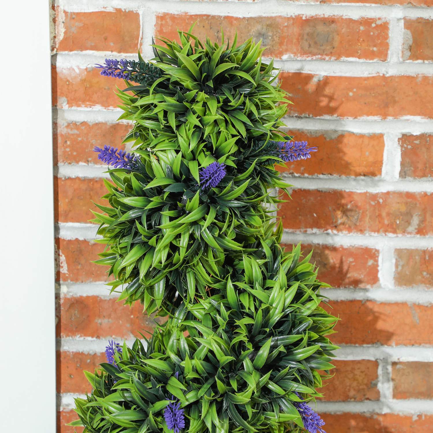 Konstgjord buxbom med lavendel, 115 cm, set om 2