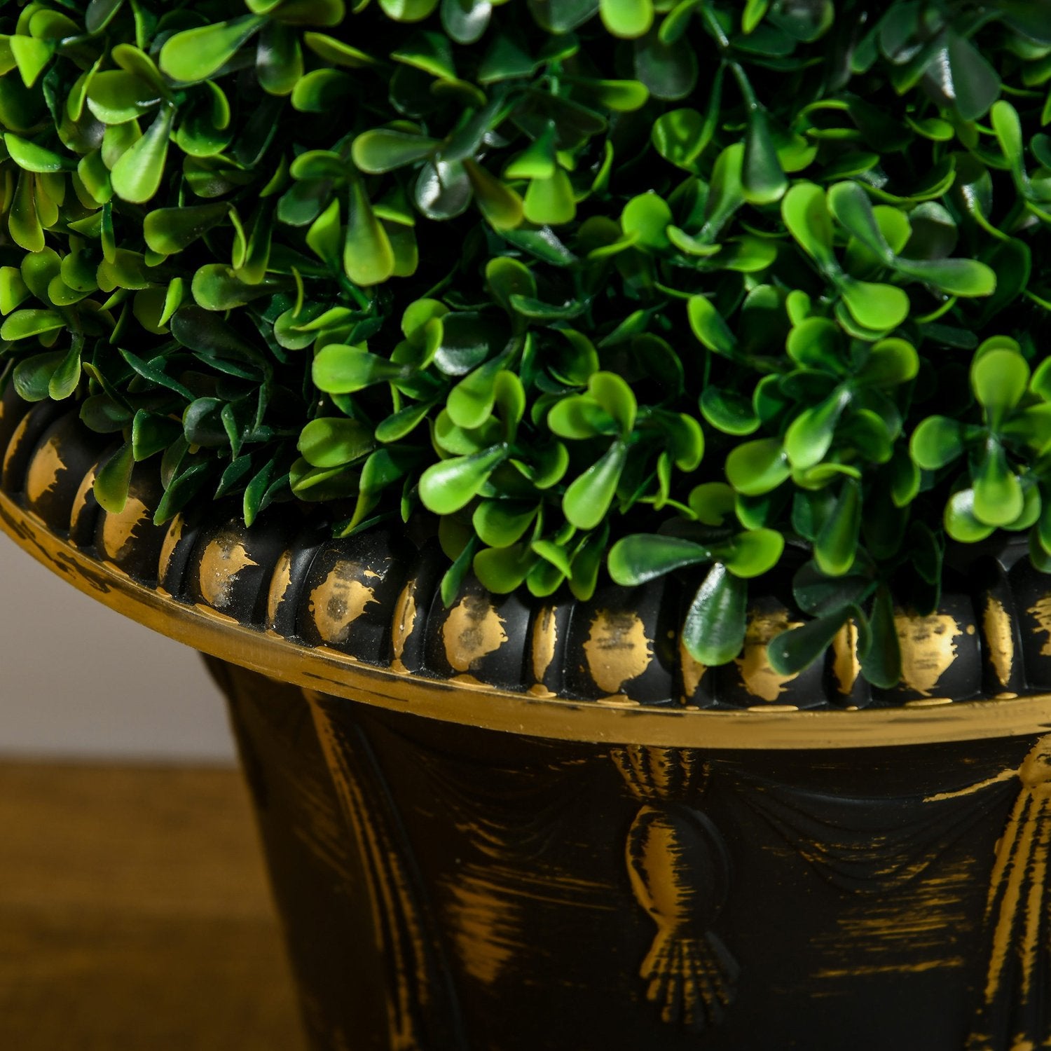 Konstgjord buxbomsväxtset, UV-beständig, 90 cm