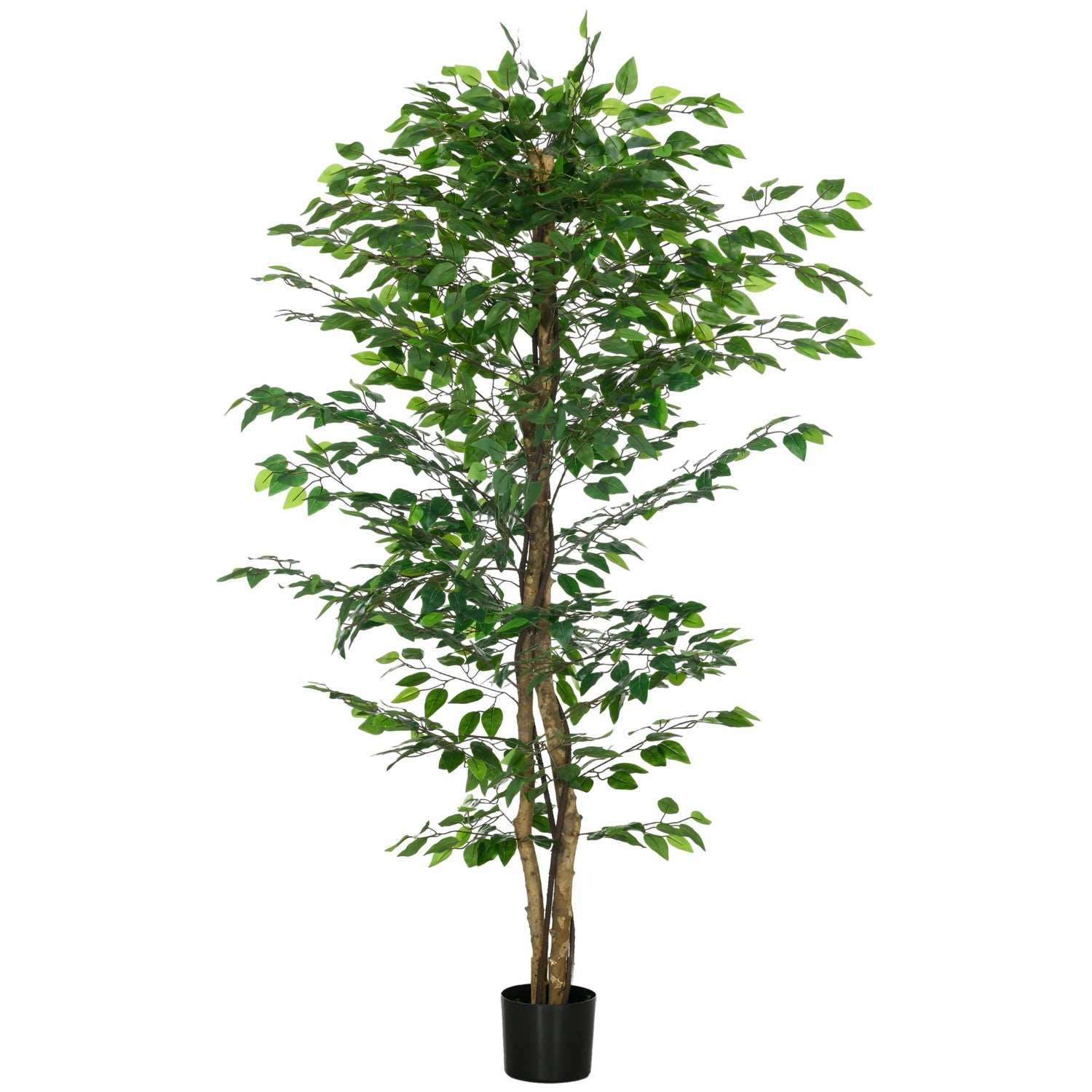 Konstgjord ficusträd med plantering, 180 cm hög krukväxt
