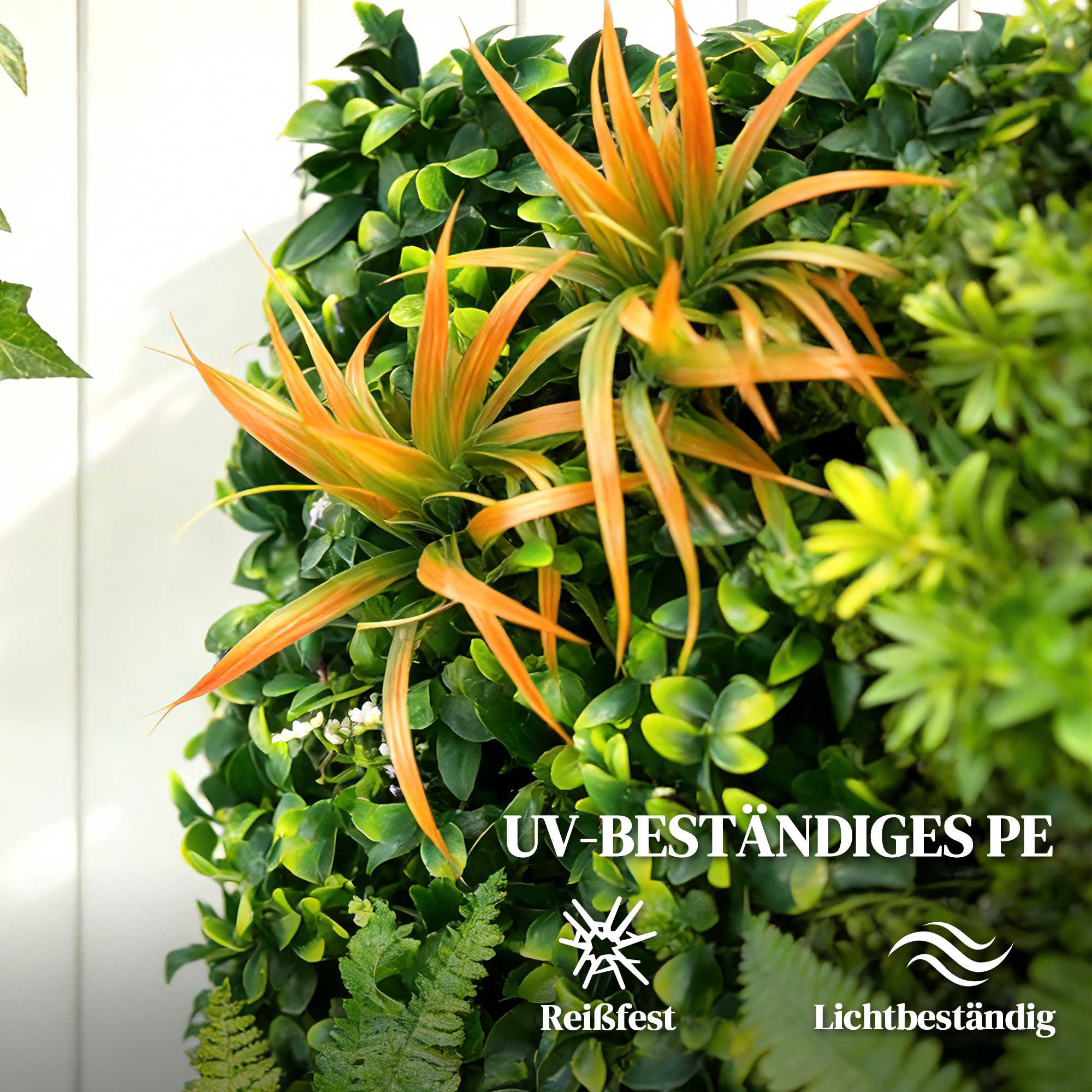 Konstgjord häckpanel, 100x100 cm, UV-resistent