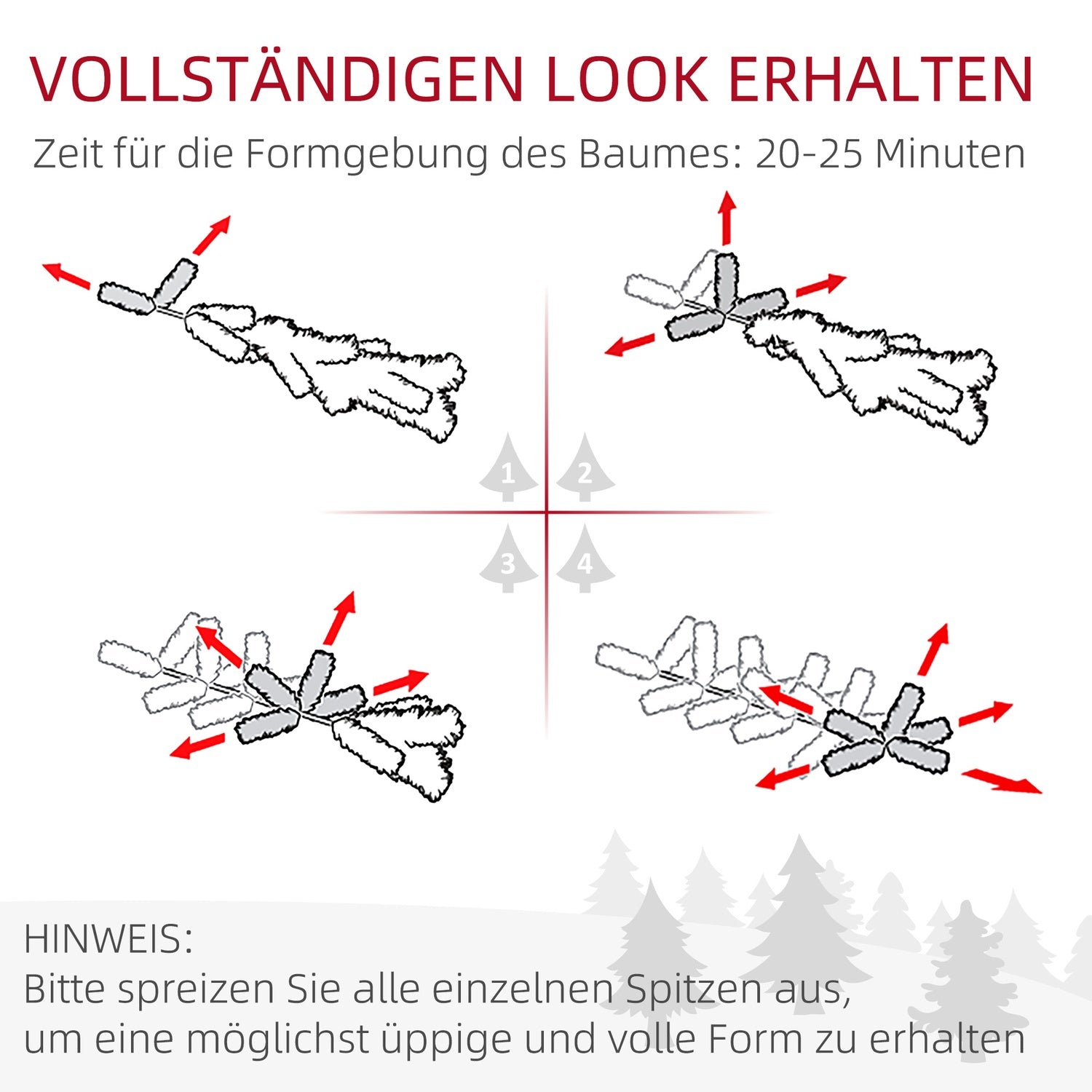 Konstgjord julgran, 180 cm, snöiga grenar, inomhusbruk