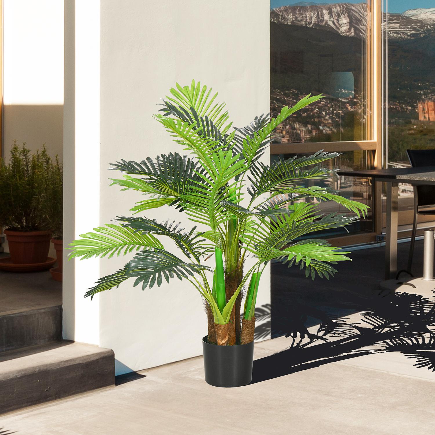Konstgjord palm, 100 cm med 27 grenar, dekor inomhus/utomhus