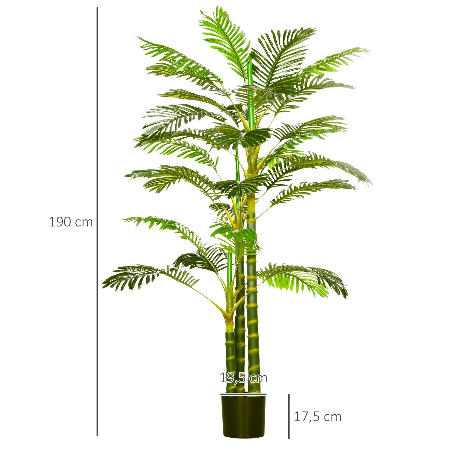 Konstgjord palm 190 cm – Inomhus/Utomhus falsk växt