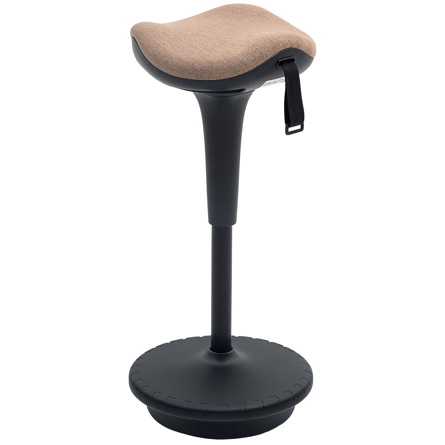 Ergonomisk vridbar kontorspall, justerbar 68,5-83,5 cm, brun