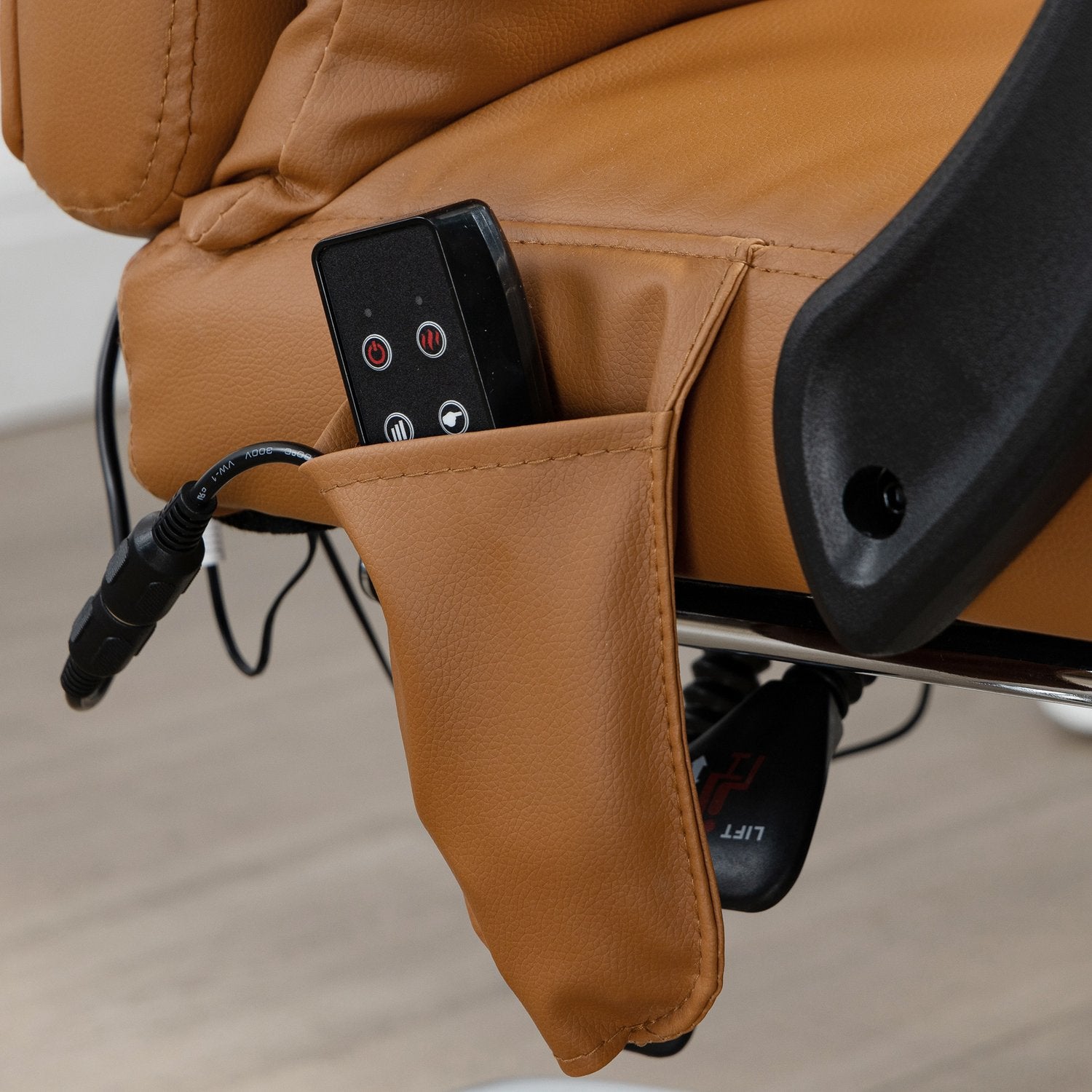 Kontorsstol med massage, ländryggsvärme, 120 kg kapacitet