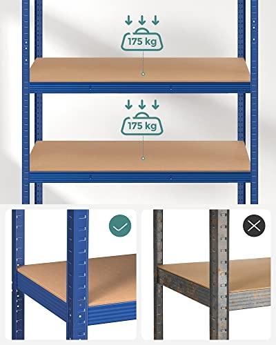 Kraftfulla stålgaragehyllor, 875 kg kapacitet, justerbar