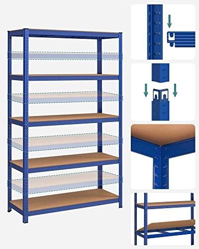 Kraftfulla stålgaragehyllor, 875 kg kapacitet, justerbar