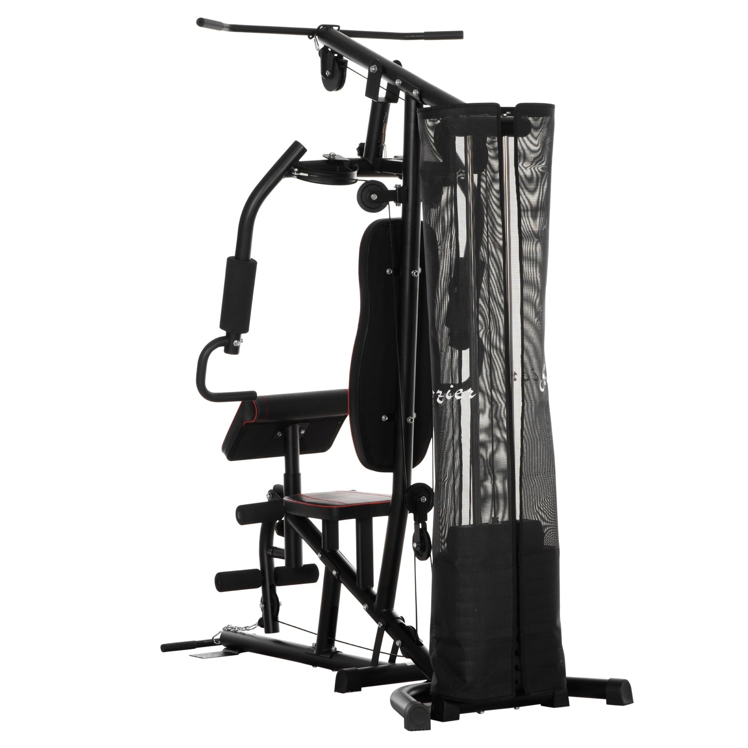 Home Gym Power Station – 45 kg vikter, latdrag, bänk