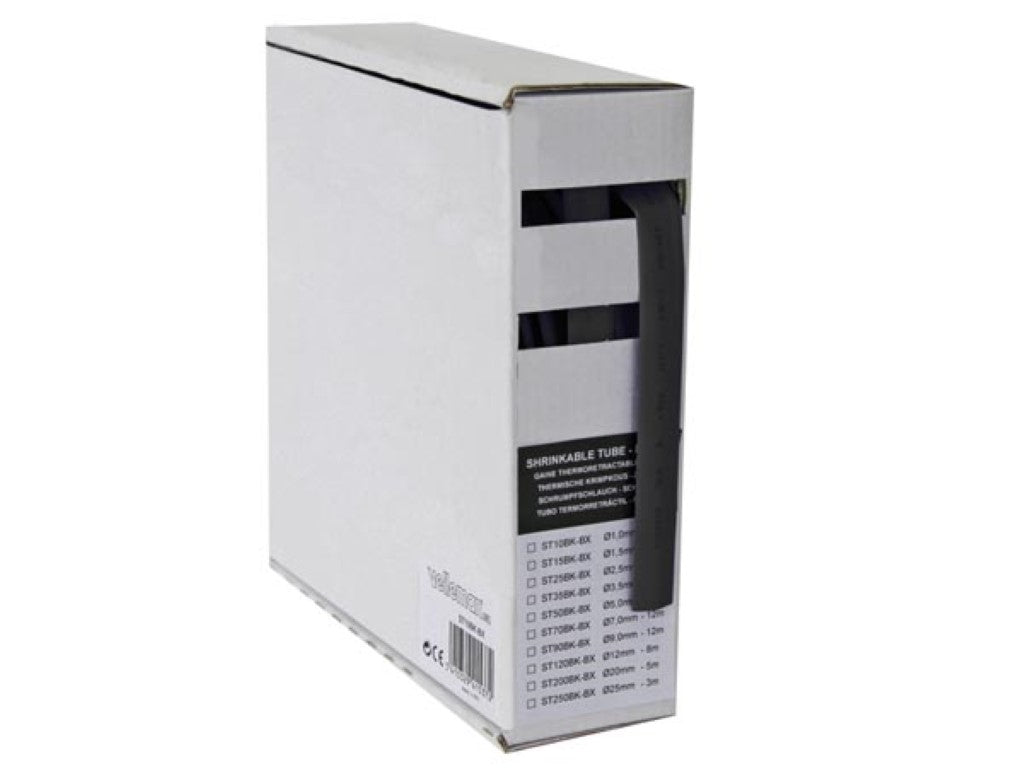 Krymprör 2:1 - 2,5Mm - Svart - 15M - Box