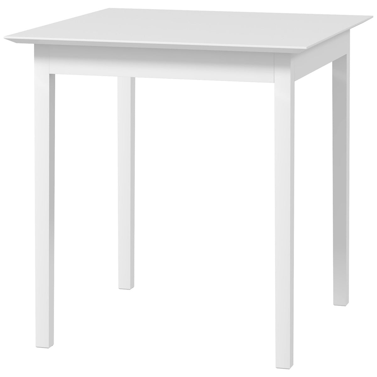 Kvadratisk Vit matbord i trä för 2, 75x75x76 cm