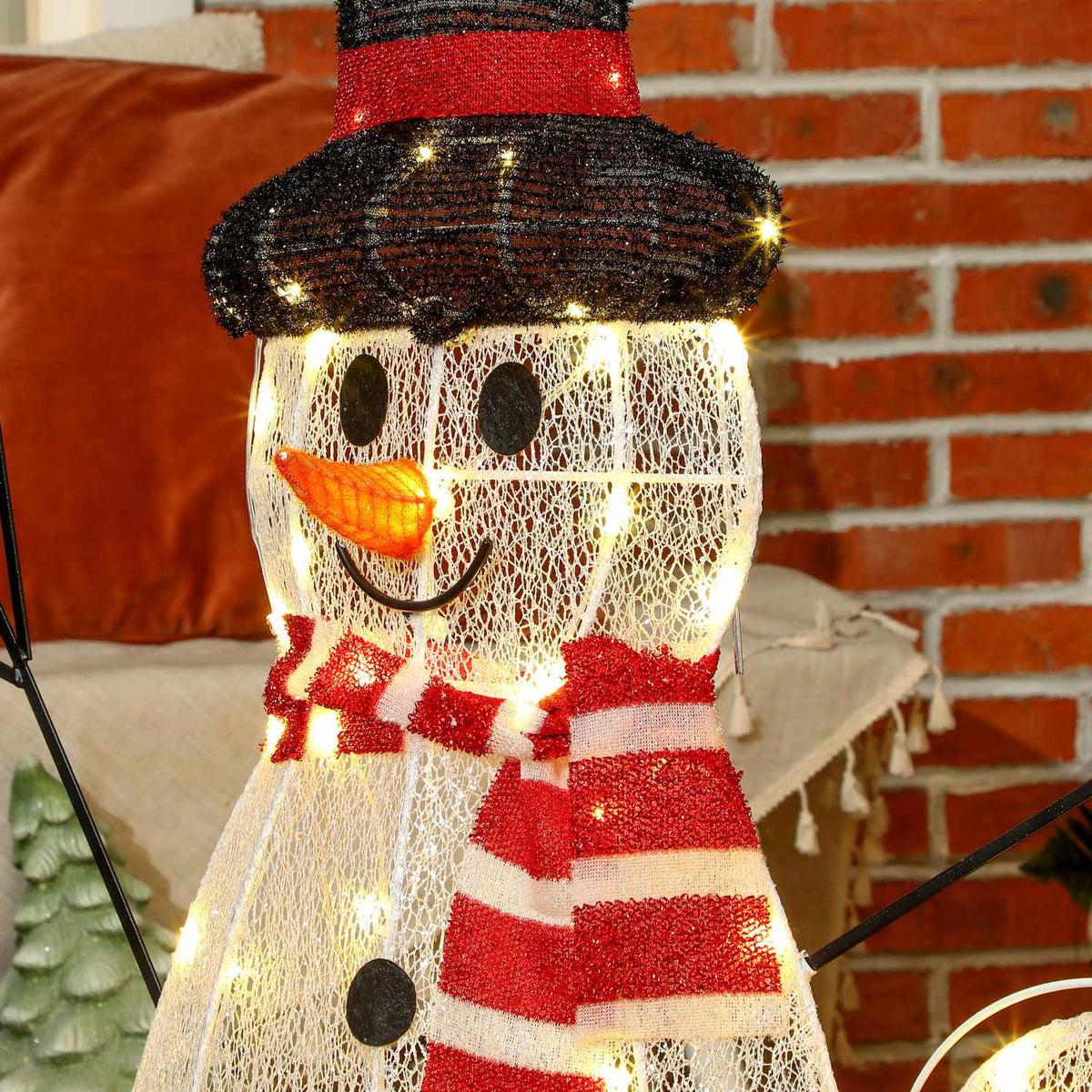 LED Snowman Juldekoration, varmvit, inomhus/utomhus
