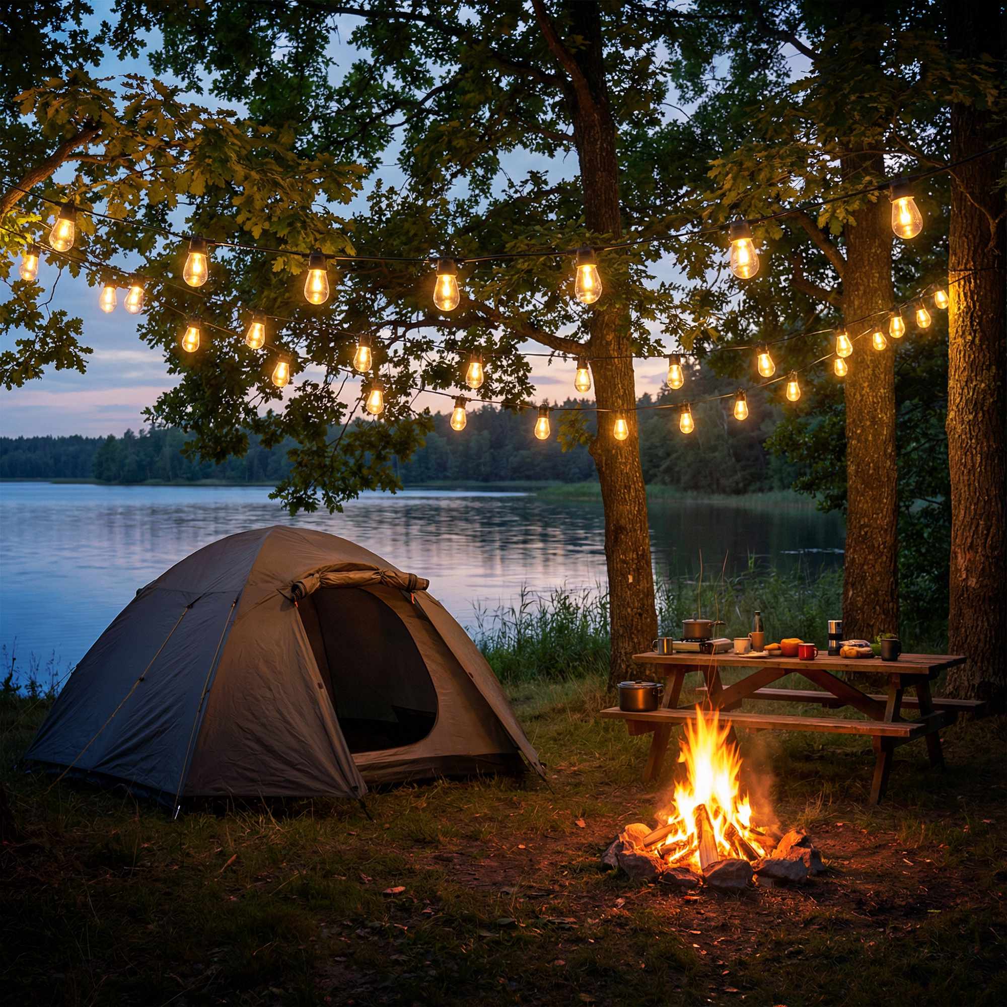 LED-gardinbelysning, RGBW, 16,8 m, Vattentät, Fjärrkontroll