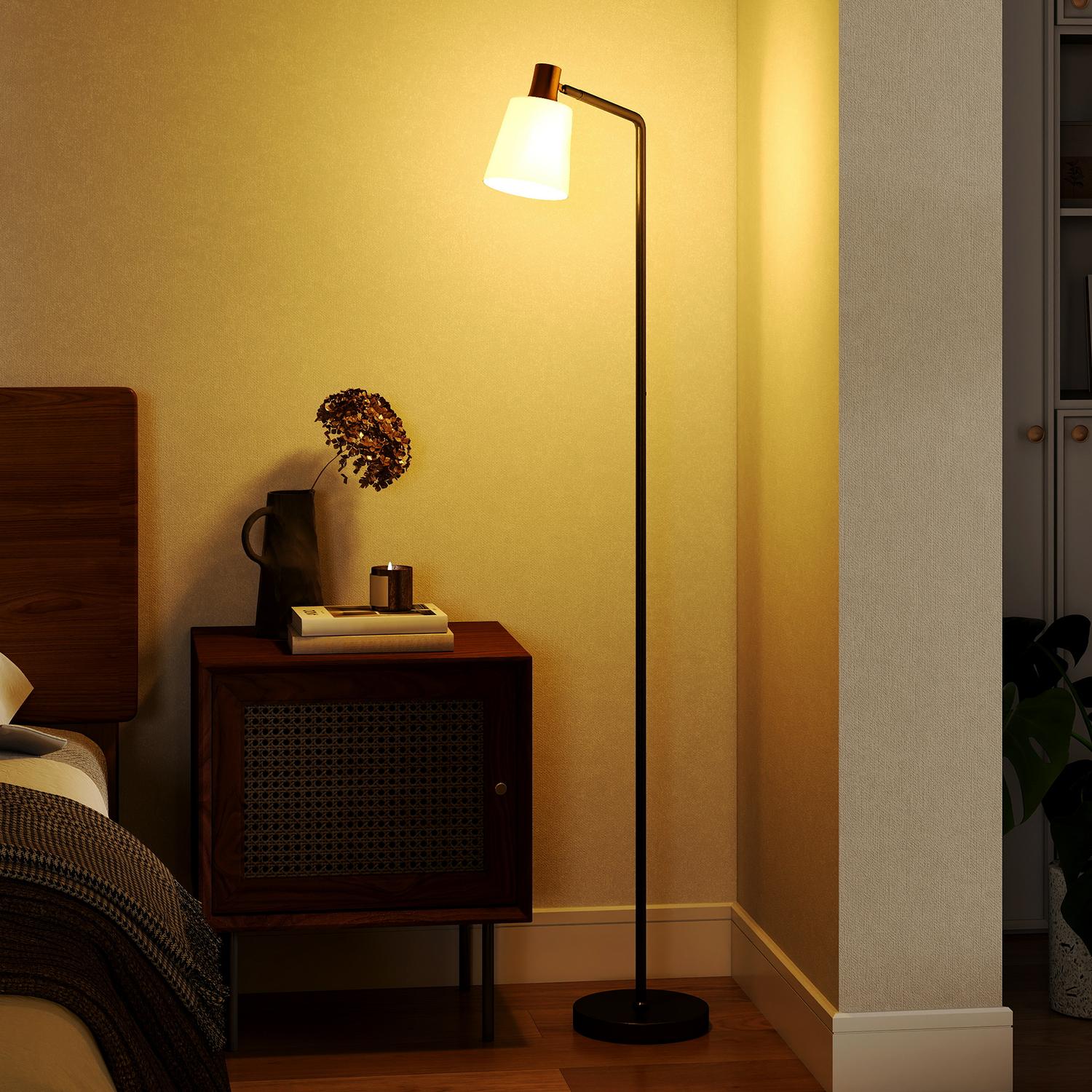 LED-golvlampa, justerbart huvud, 3 färgtemperaturer