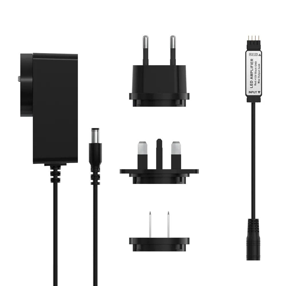 LED-remsa intelligent vattentät RGB-remsa fjärrkontroll WiFi strömförsörjning 2m