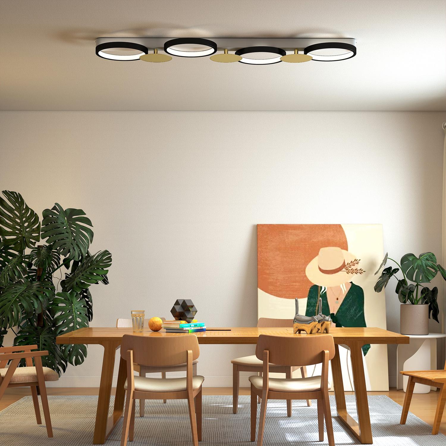 LED-taklampa 38W, 1500LM, 3000K-6500K, fjärrkontroll