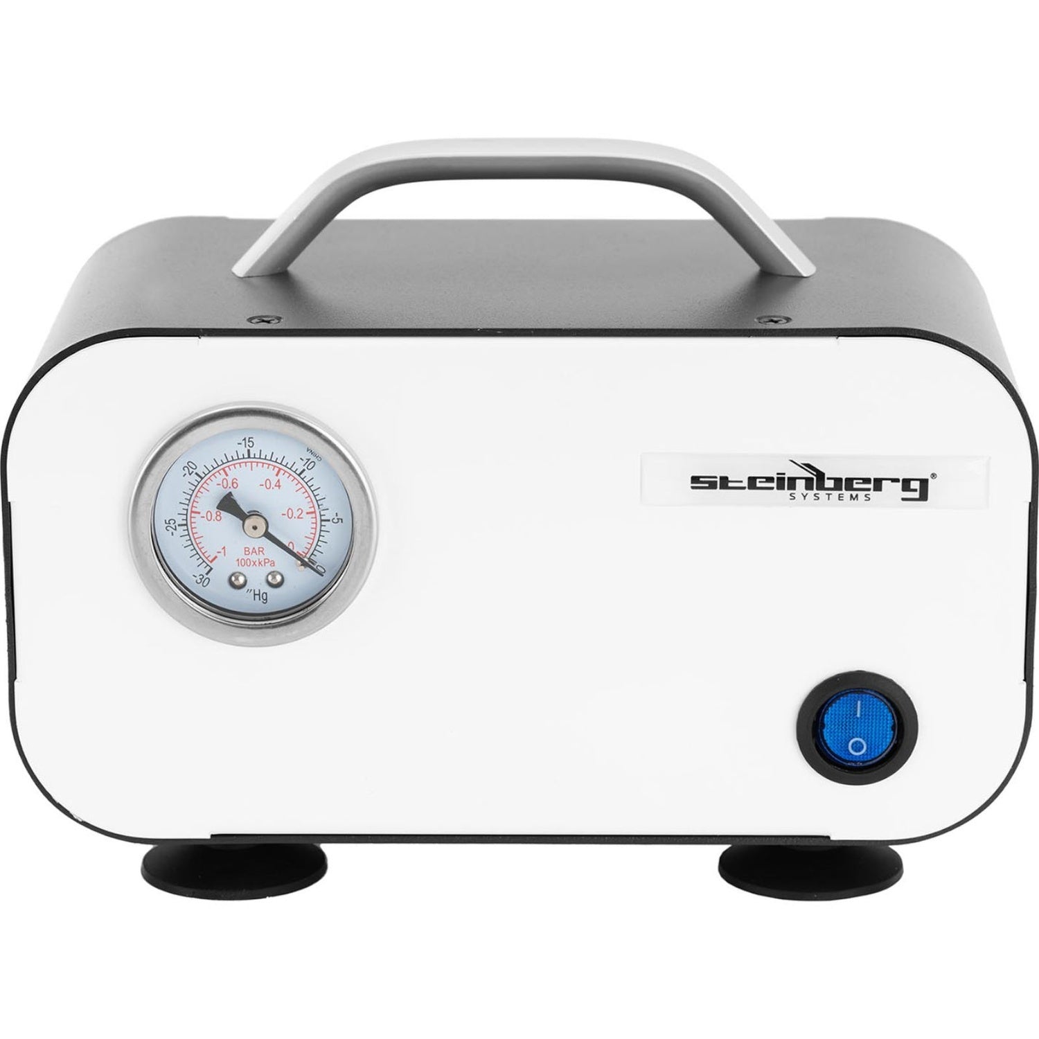 Laboratorievakuumpump med manometer, oljefri, 10 l/min, 20 W