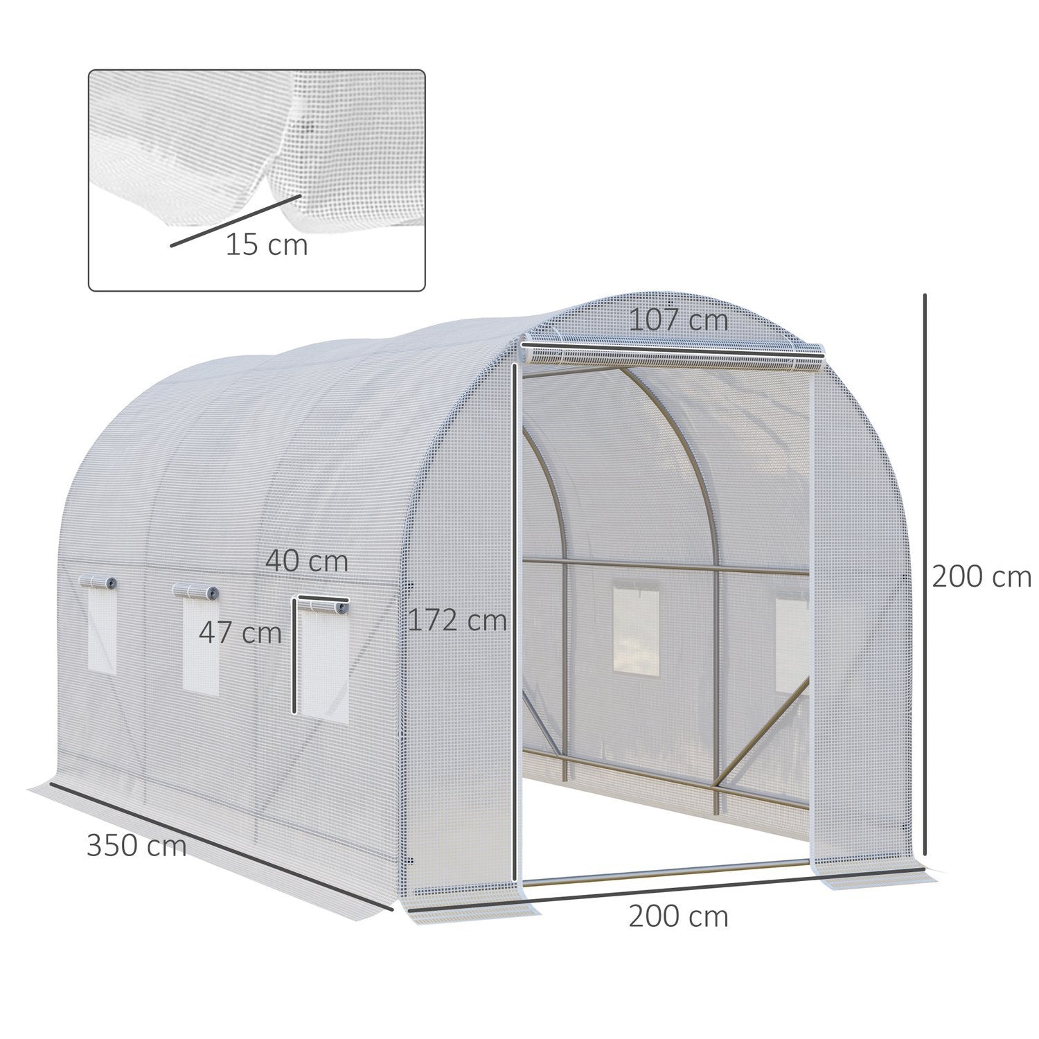 Drivhus 350X200X200Cm Folie Drivhus, Drivhus, Drivhus, Folie, For Hage