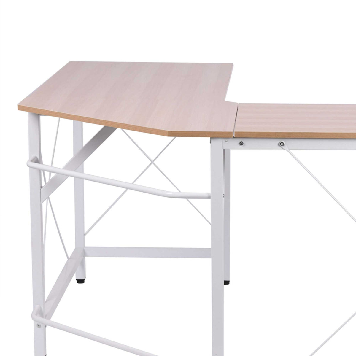 L-format hörnskrivbord, MDF-trä, 150x150x76 cm