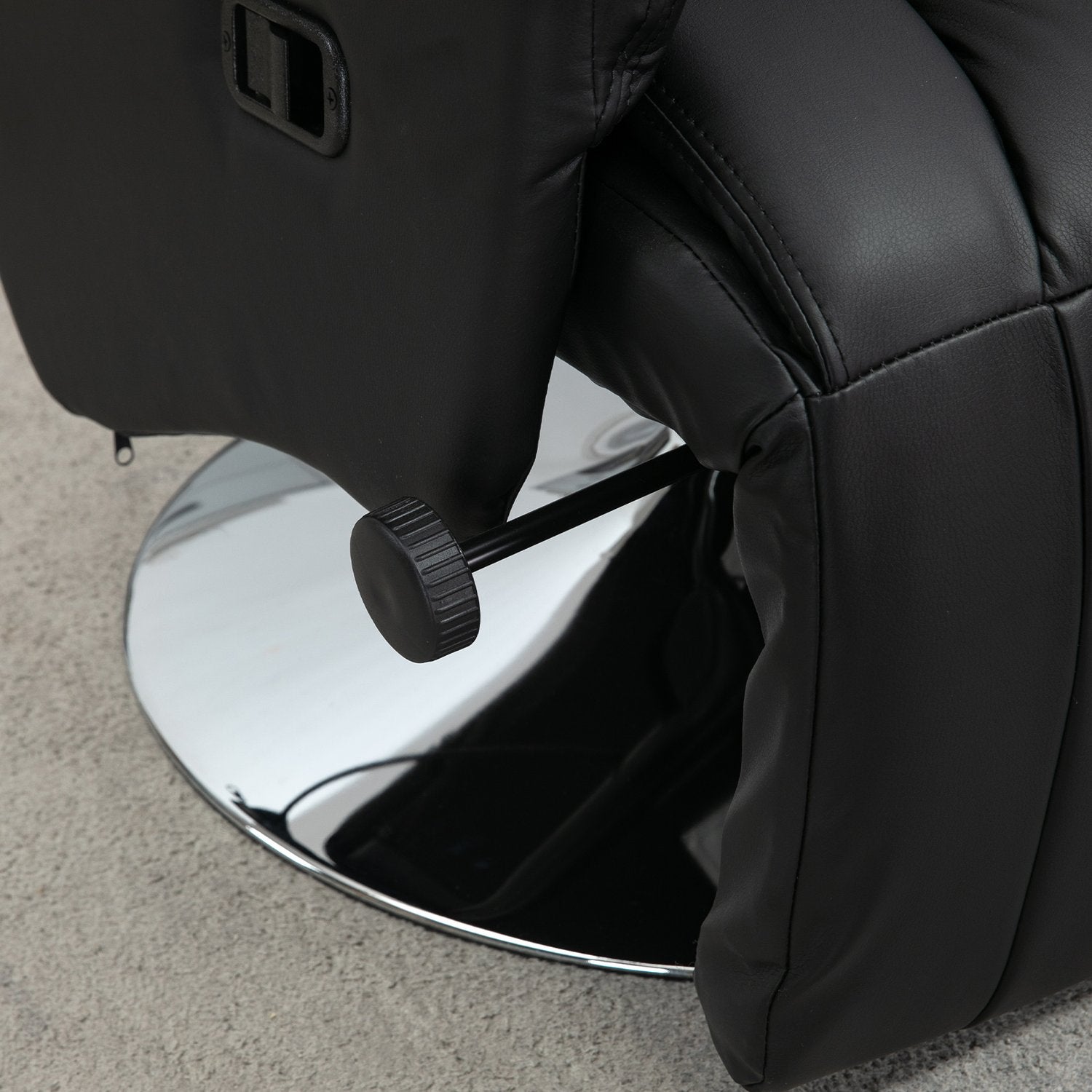 Liggstol med justerbart ryggstöd, läder, 150 kg kapacitet