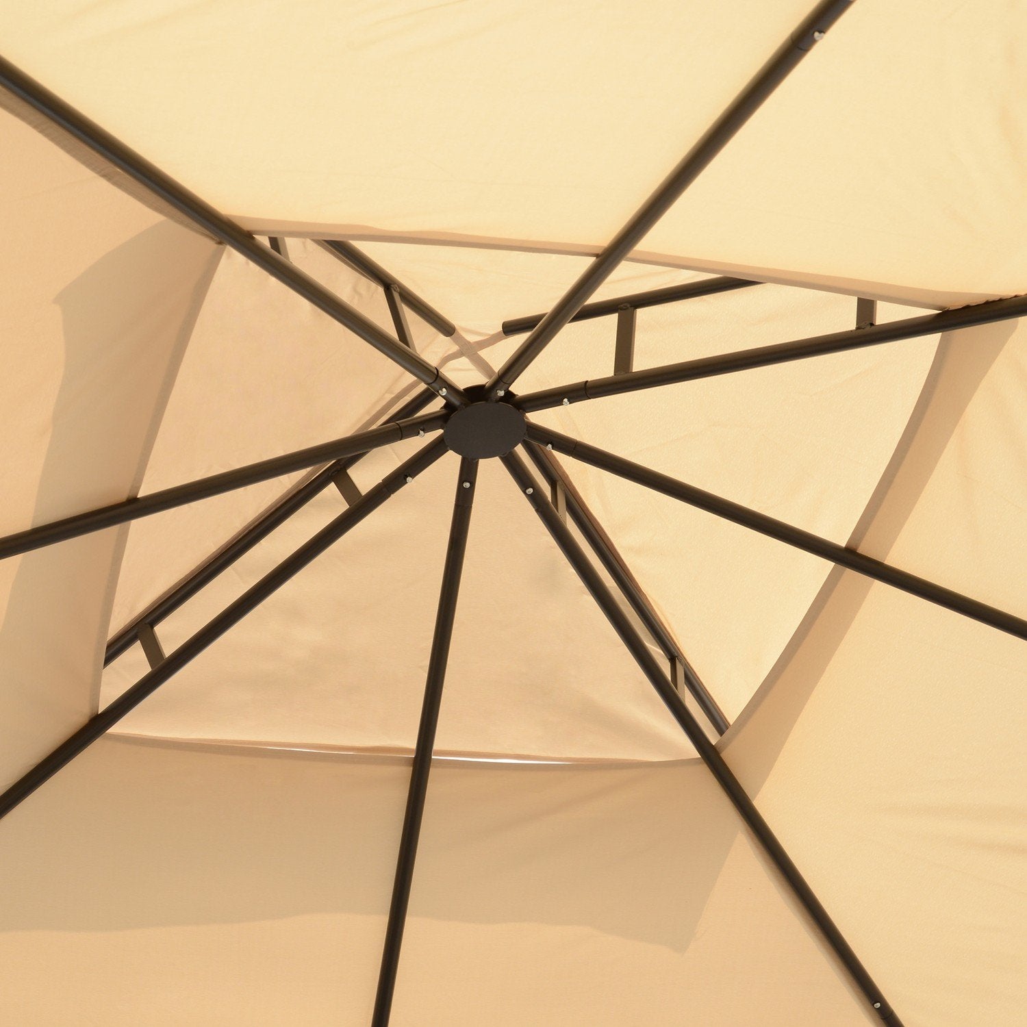 Marquee 3X3M Partytält Väderbeständigt 4 Hyllor Metall Polyester Beige