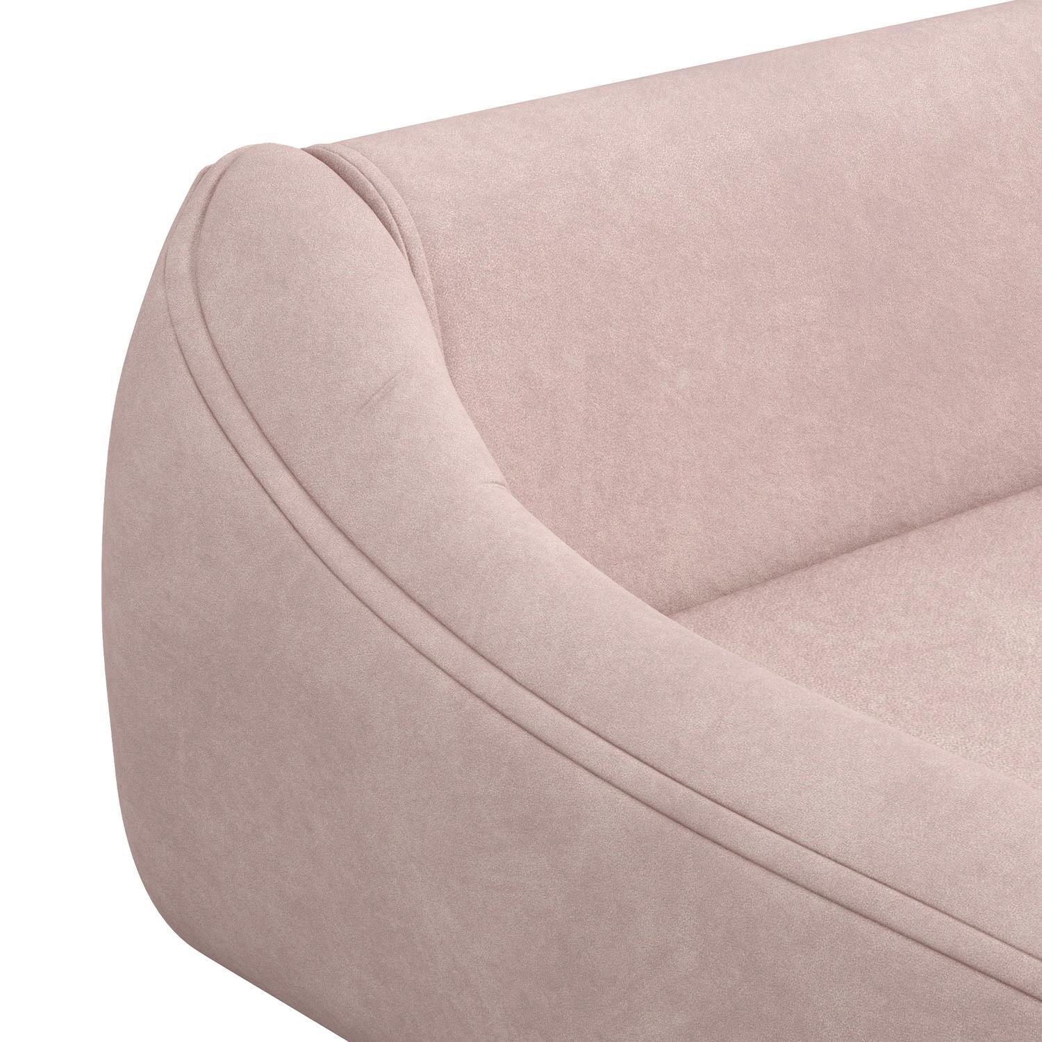 Hundesofa Elegant kattesofa med ryggstøtte, ideell for mellomstore/store hunder, fløyel, rosa, 102X58,5X42,5 cm