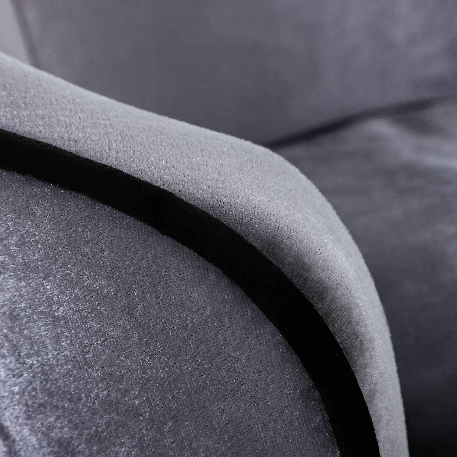 Lyxig plysch soffa för husdjur med kudde, grå – 69x49x38 cm