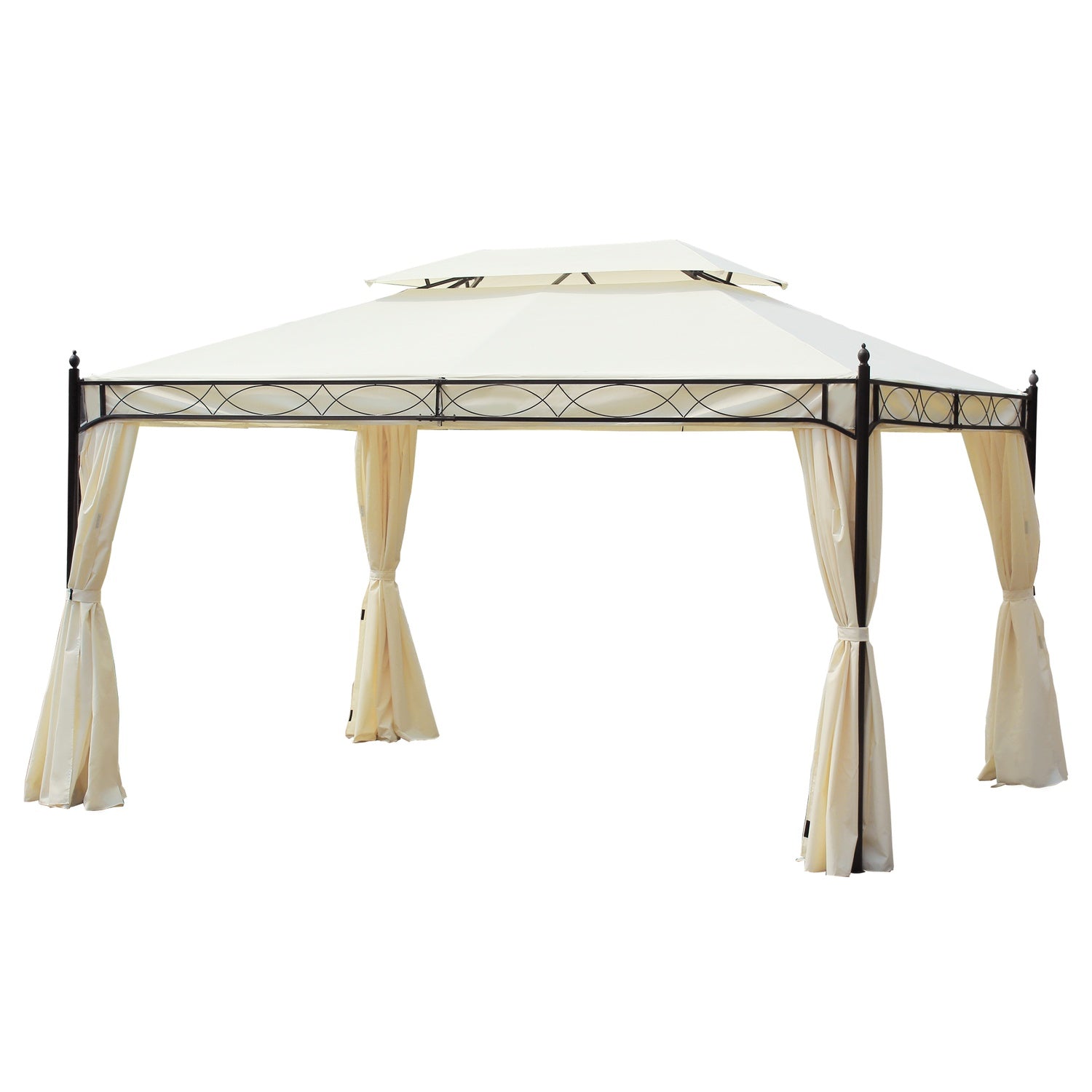 Cream Luxury Garden Pavilion Tält 3x4 m – Perfekt för terrass