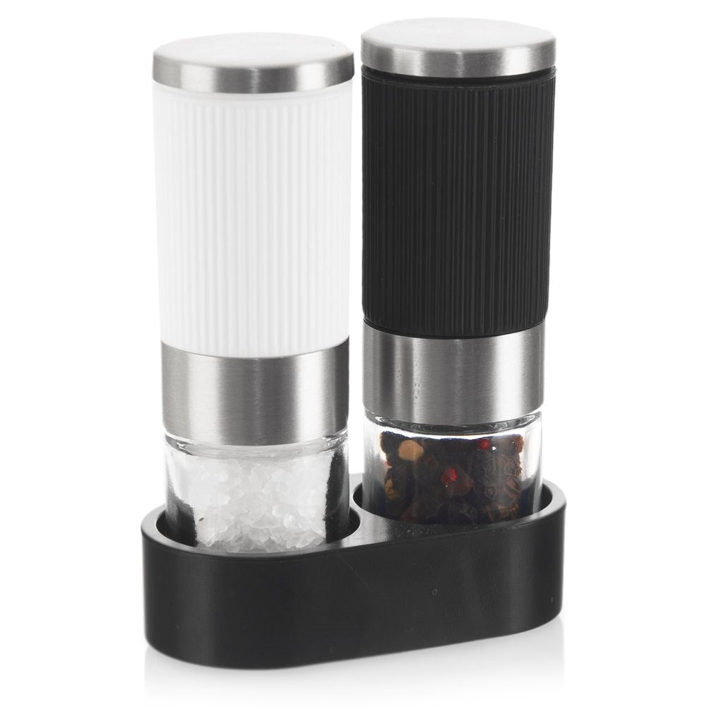 Manuella salt- och pepparkvarnar med ställ och justerbar malning