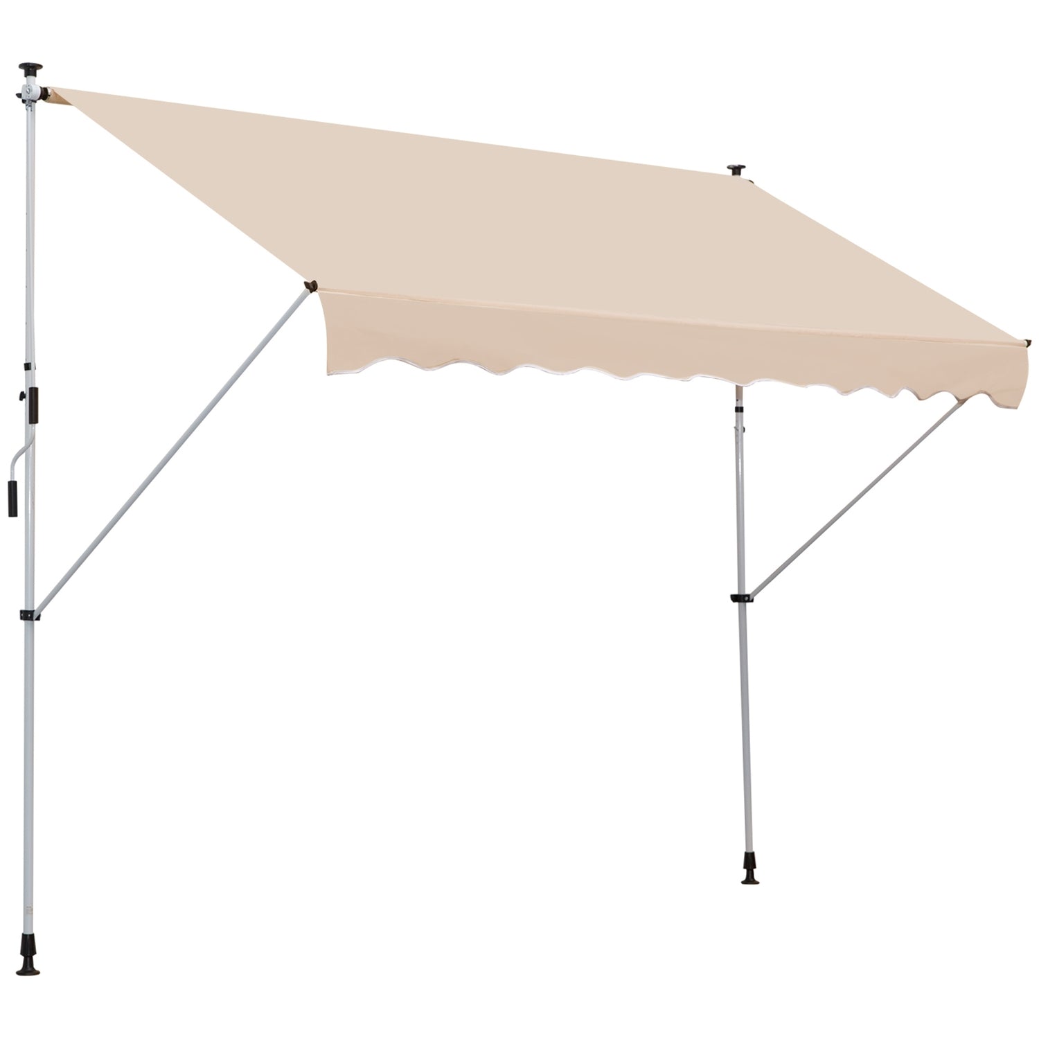 Justerbar fällarmsmarkis i aluminium, 300 x 150 cm, Beige