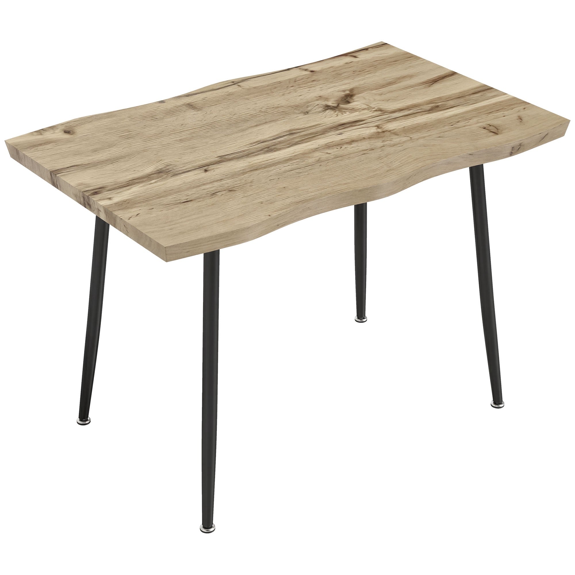 Matbord för 4 personer, 110 cm ek med stålben