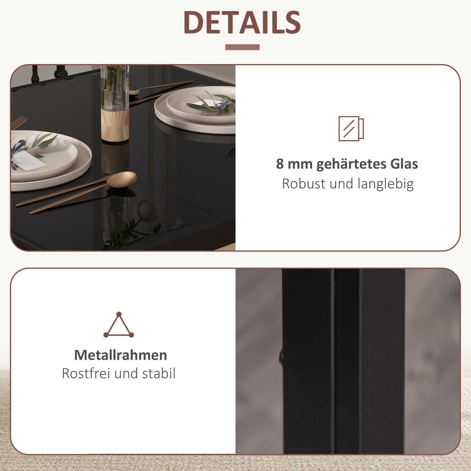 Matställ matbord med 4 stolar platsbesparande matsalsgrupp sittgrupp svart