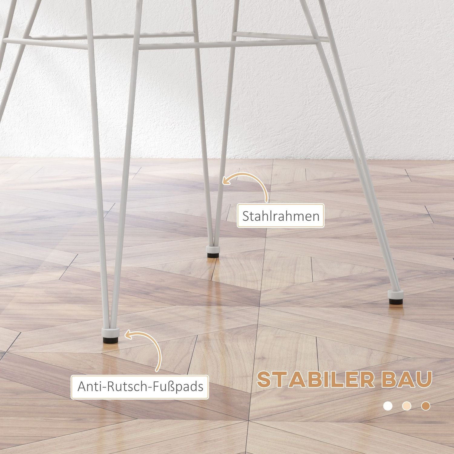 Matstolar i rotting, ergonomiska, 120 kg kapacitet, Boho Style