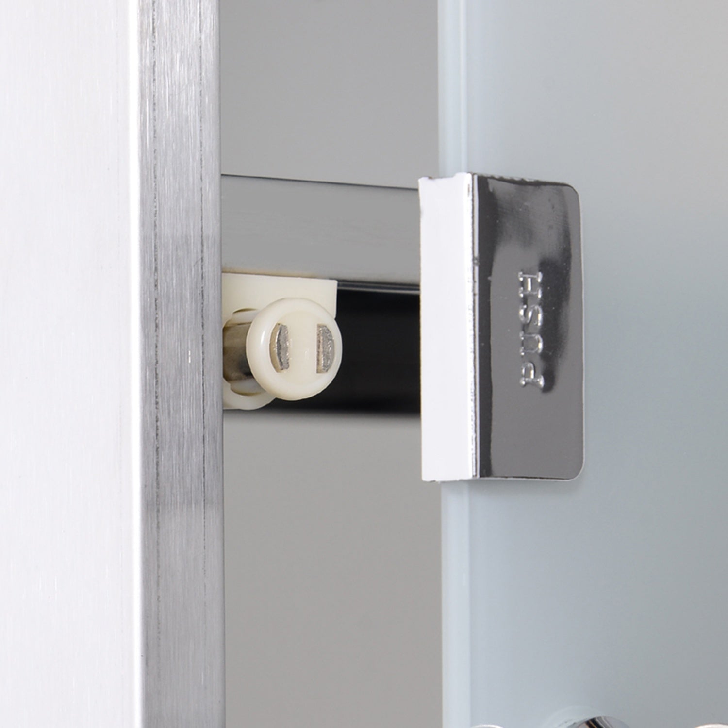 Medicinskåp i rostfritt stål, 3 fack, 25x12x48cm