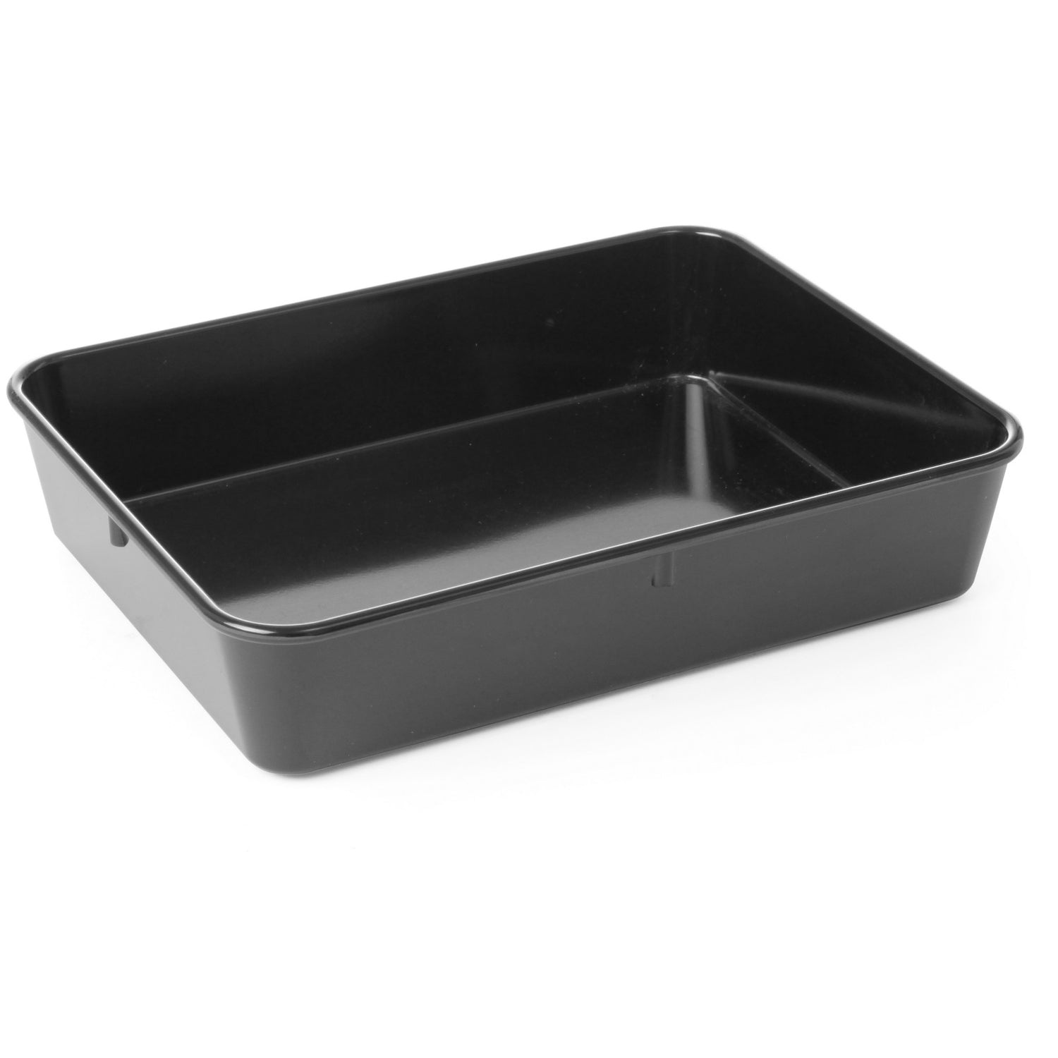 Melamin kött- och matbricka behållare 280x210x60mm svart - Hendi 568804