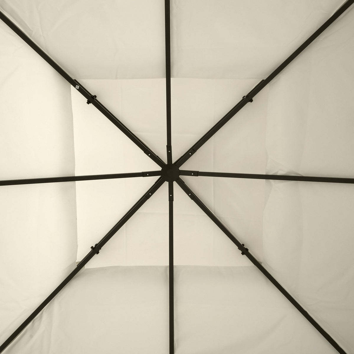 Erstatningstak for paviljong i metall, 3x3M, krem polyester