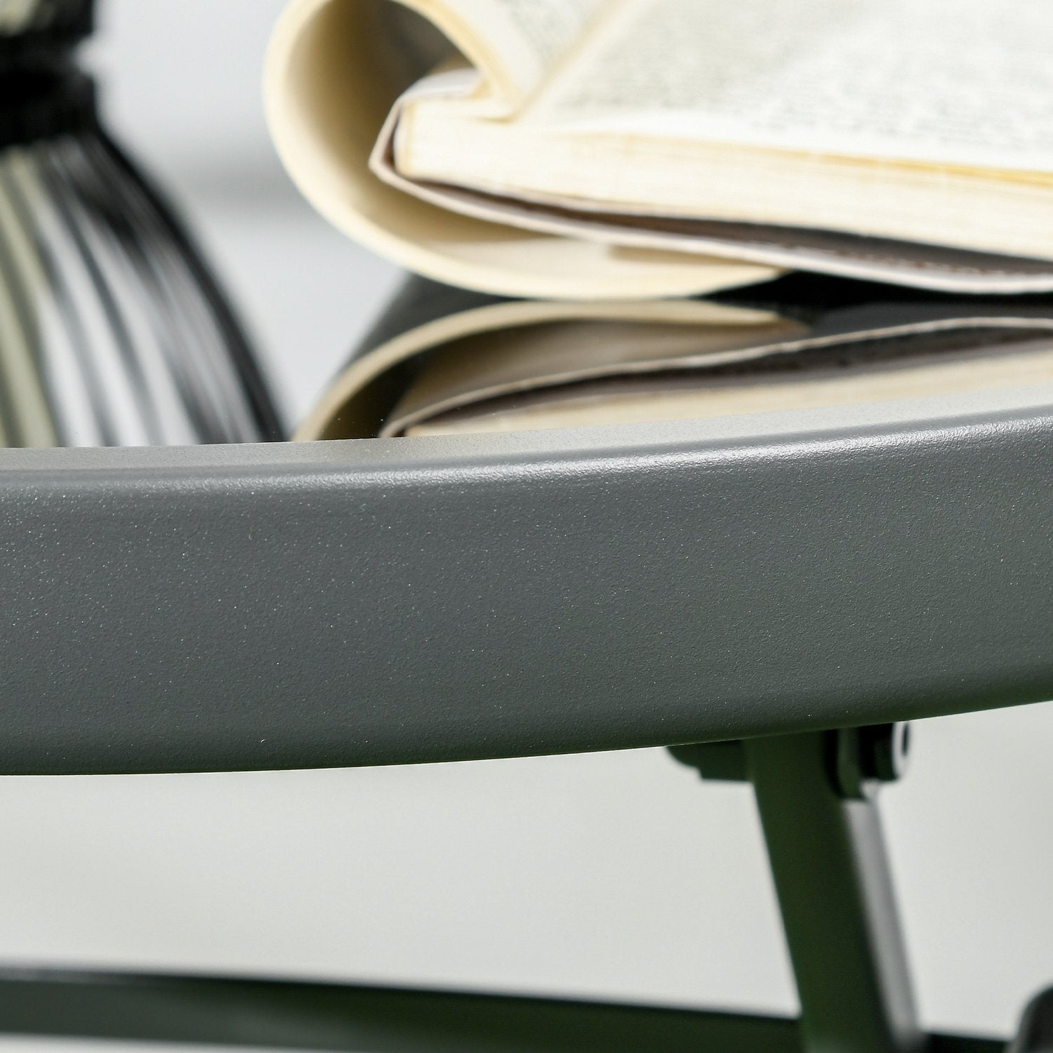 Metall 3-delat bistroset, väderbeständigt, hopfällbart bord