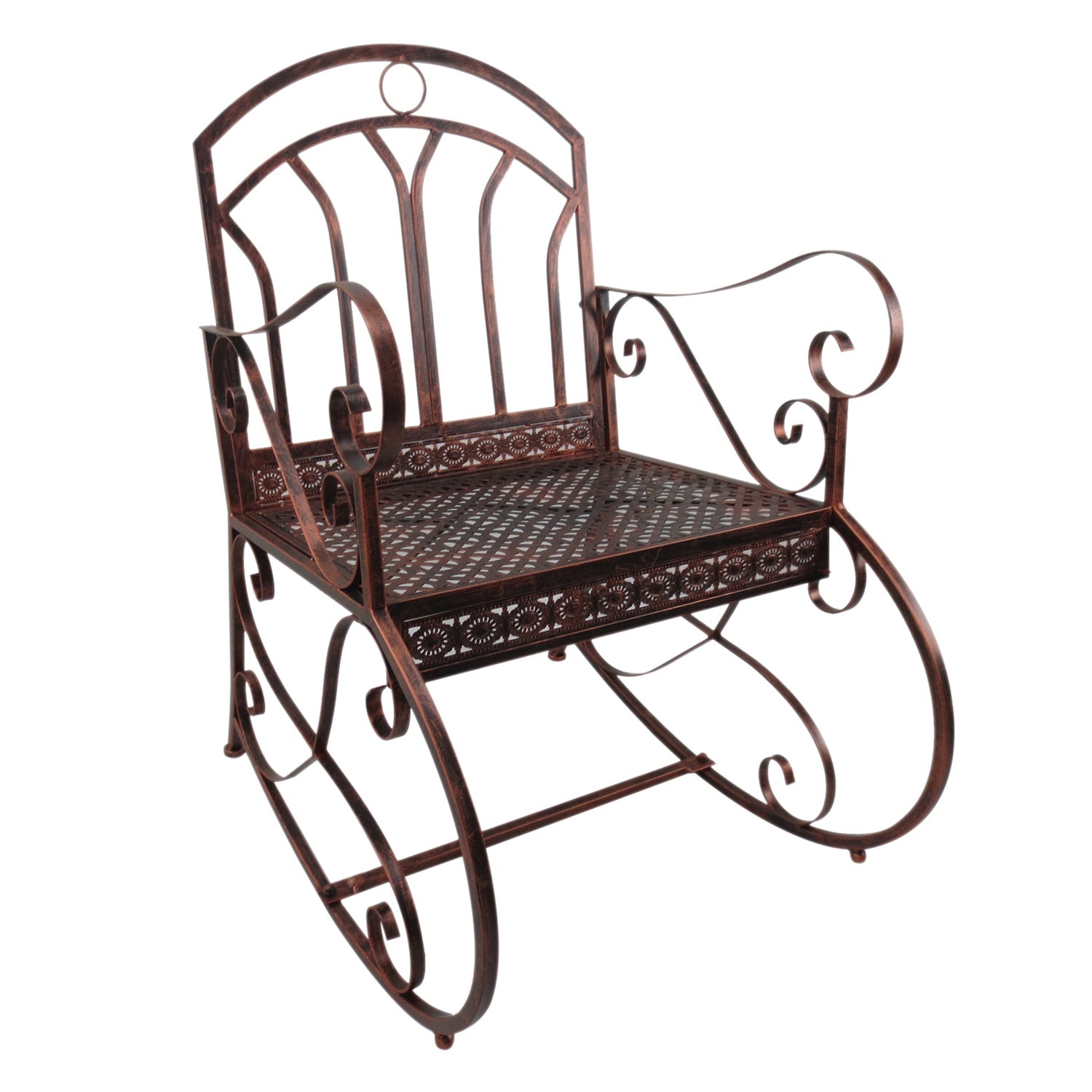Metall gungstol – elegant bronsfinish