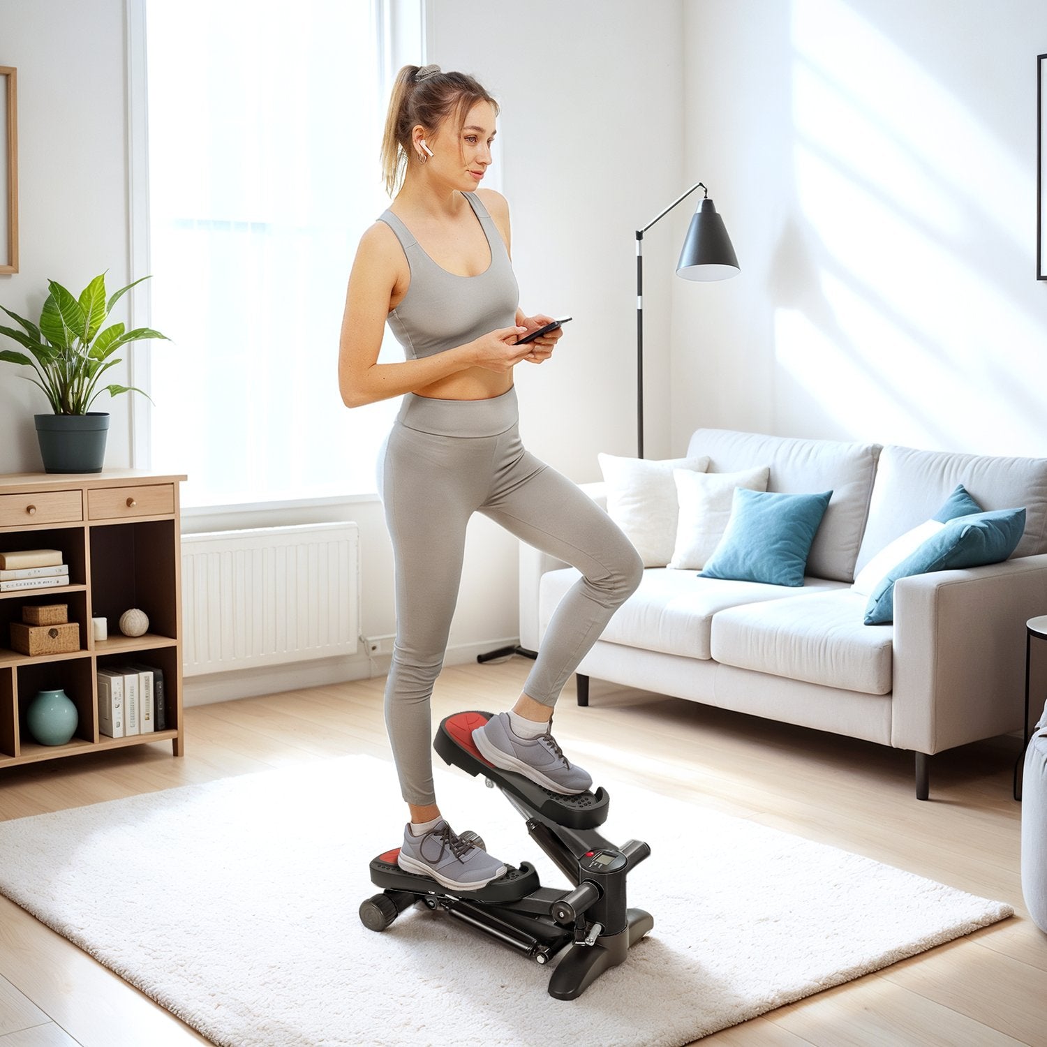 Mini Stepper med LCD, Home Trainer för Leg Fitness
